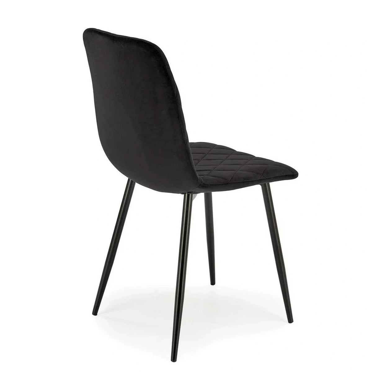 Scaun K525, negru, stofa catifelata/metal, 45x55x89 cm