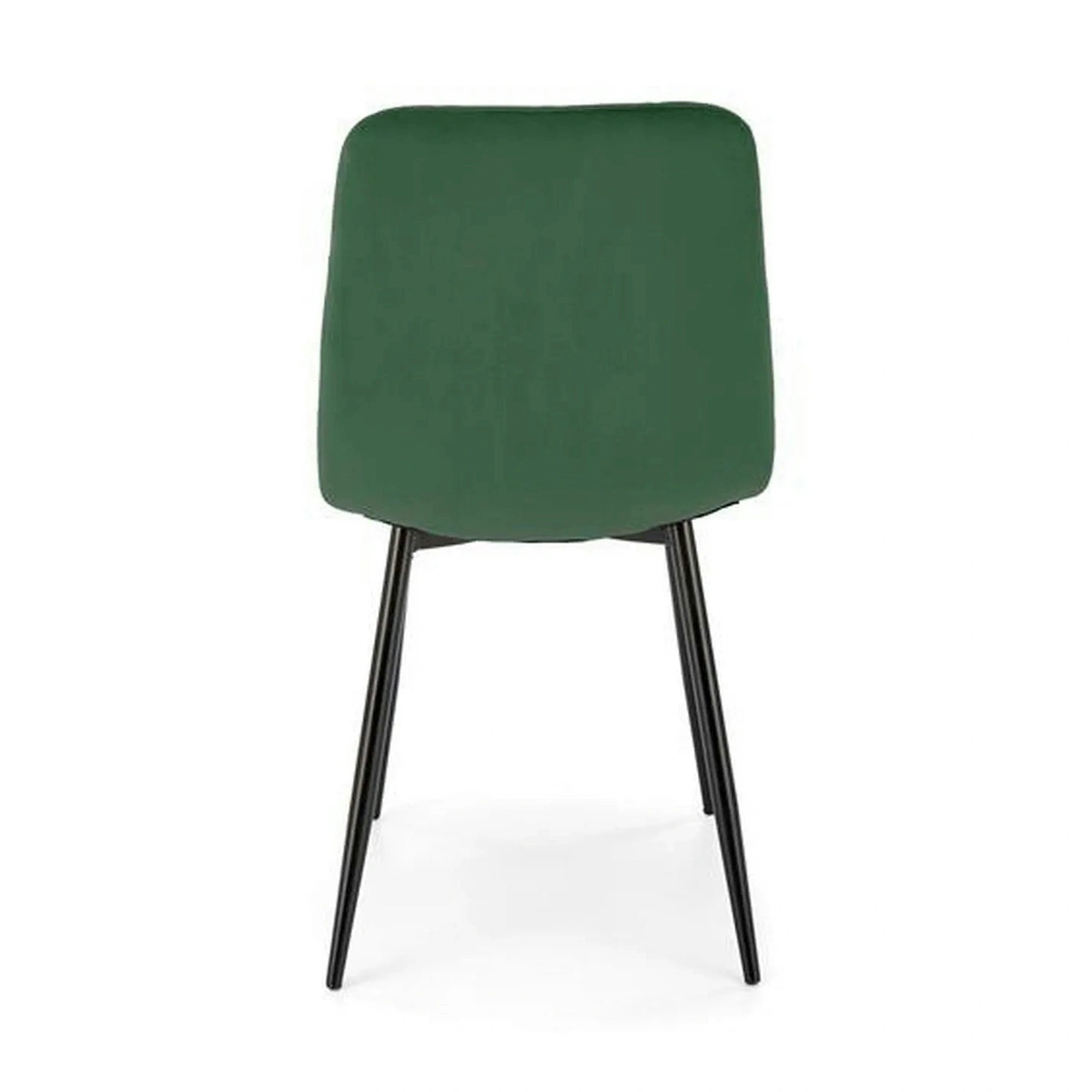 Scaun K525, verde inchis/negru, stofa catifelata/metal, 45x55x89 cm