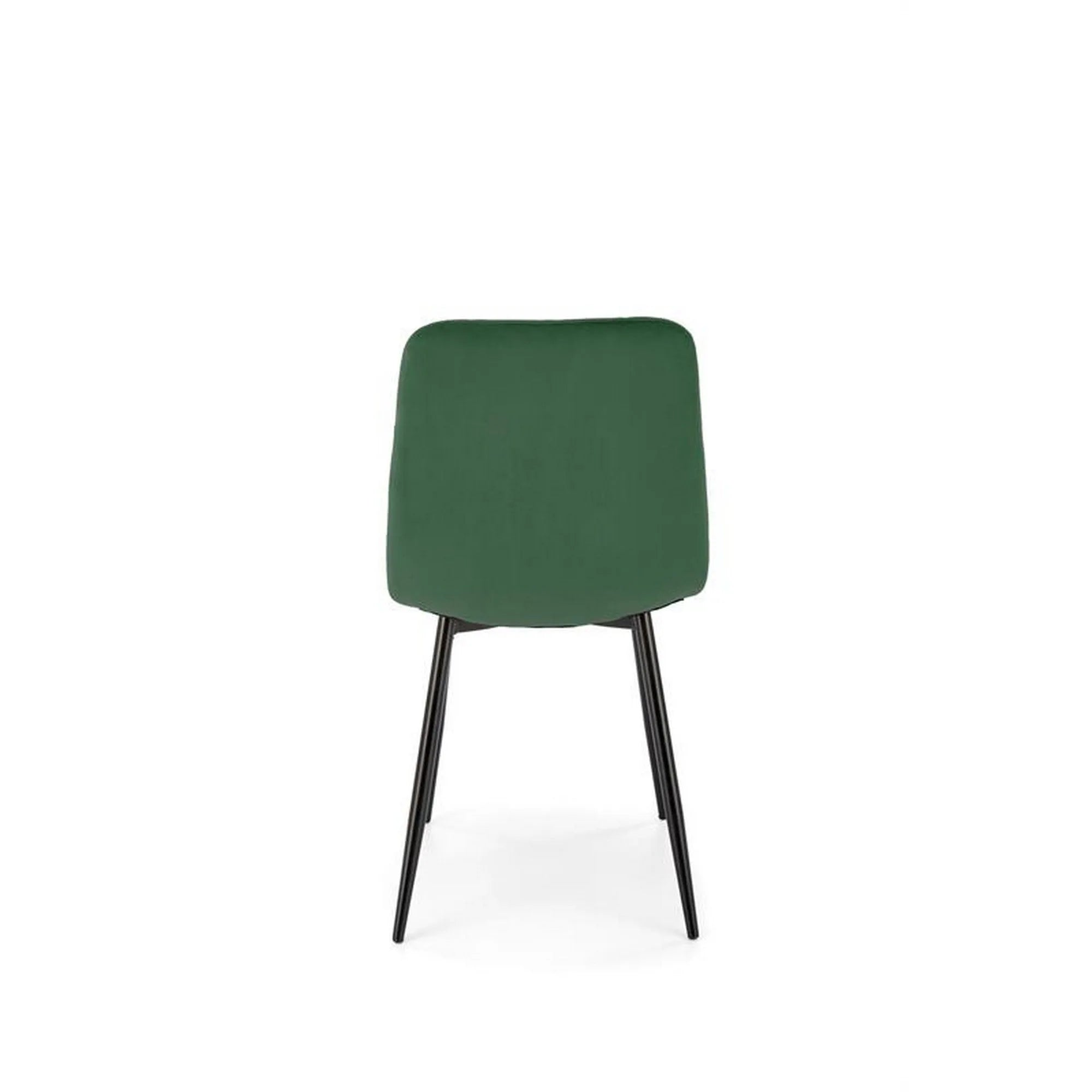 Scaun K525, verde inchis/negru, stofa catifelata/metal, 45x55x89 cm