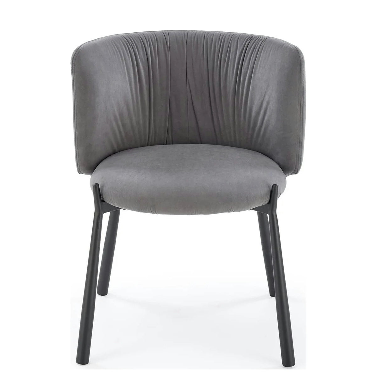 Scaun K531, gri/negru, stofa catifelata/metal, 60x58x76 cm