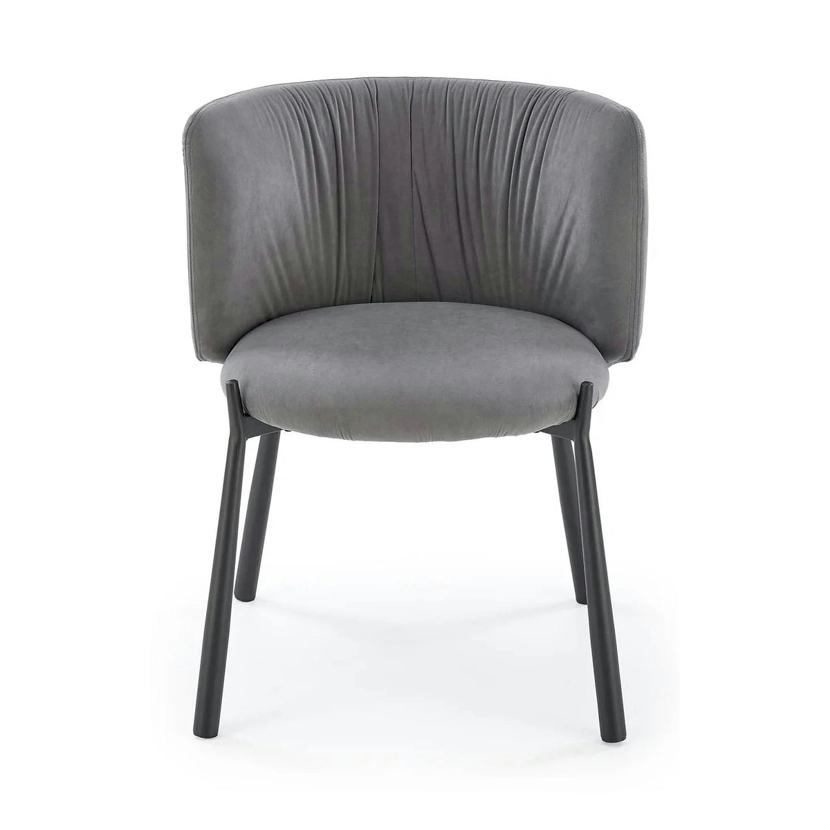 Scaun K531, gri/negru, stofa catifelata/metal, 60x58x76 cm