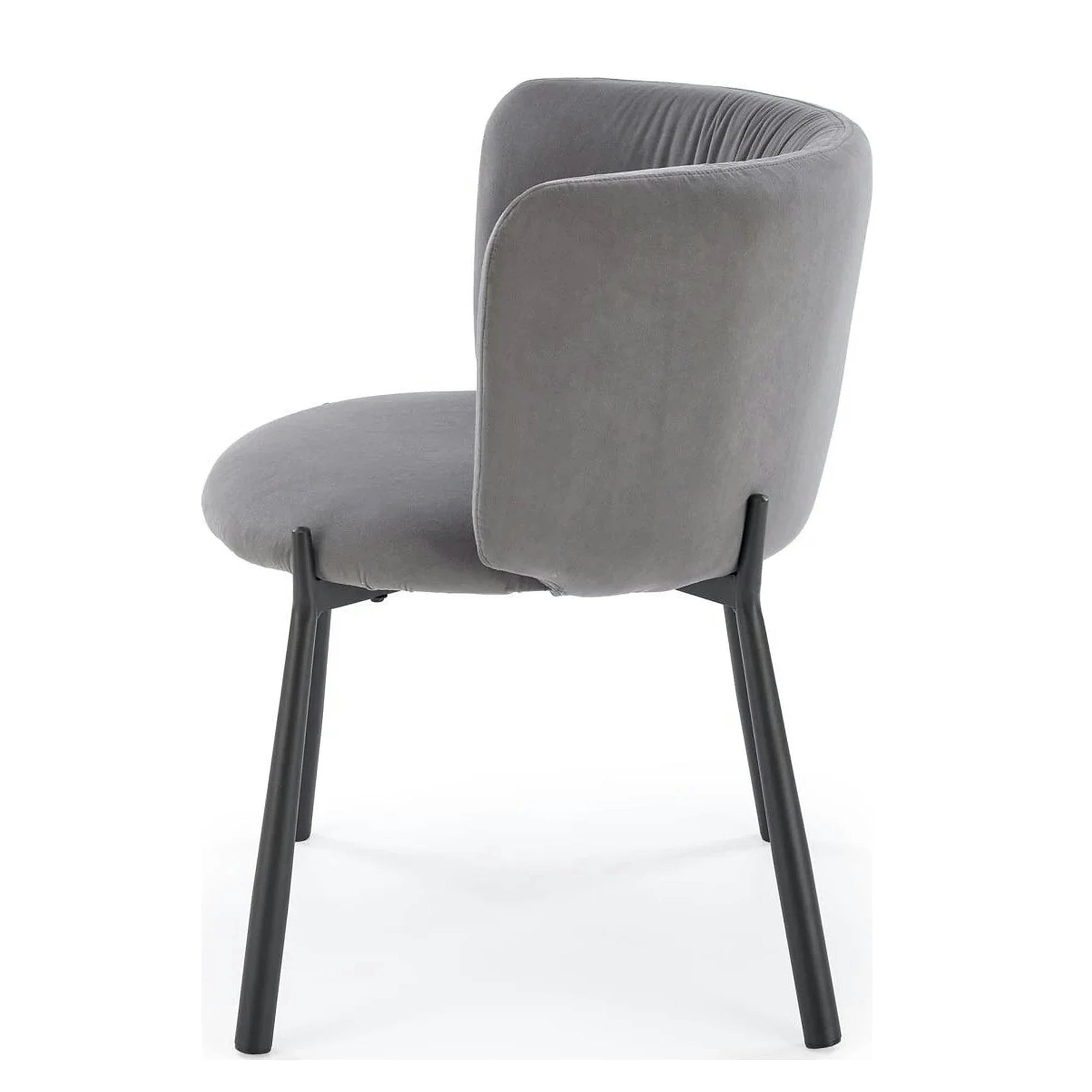 Scaun K531, gri/negru, stofa catifelata/metal, 60x58x76 cm