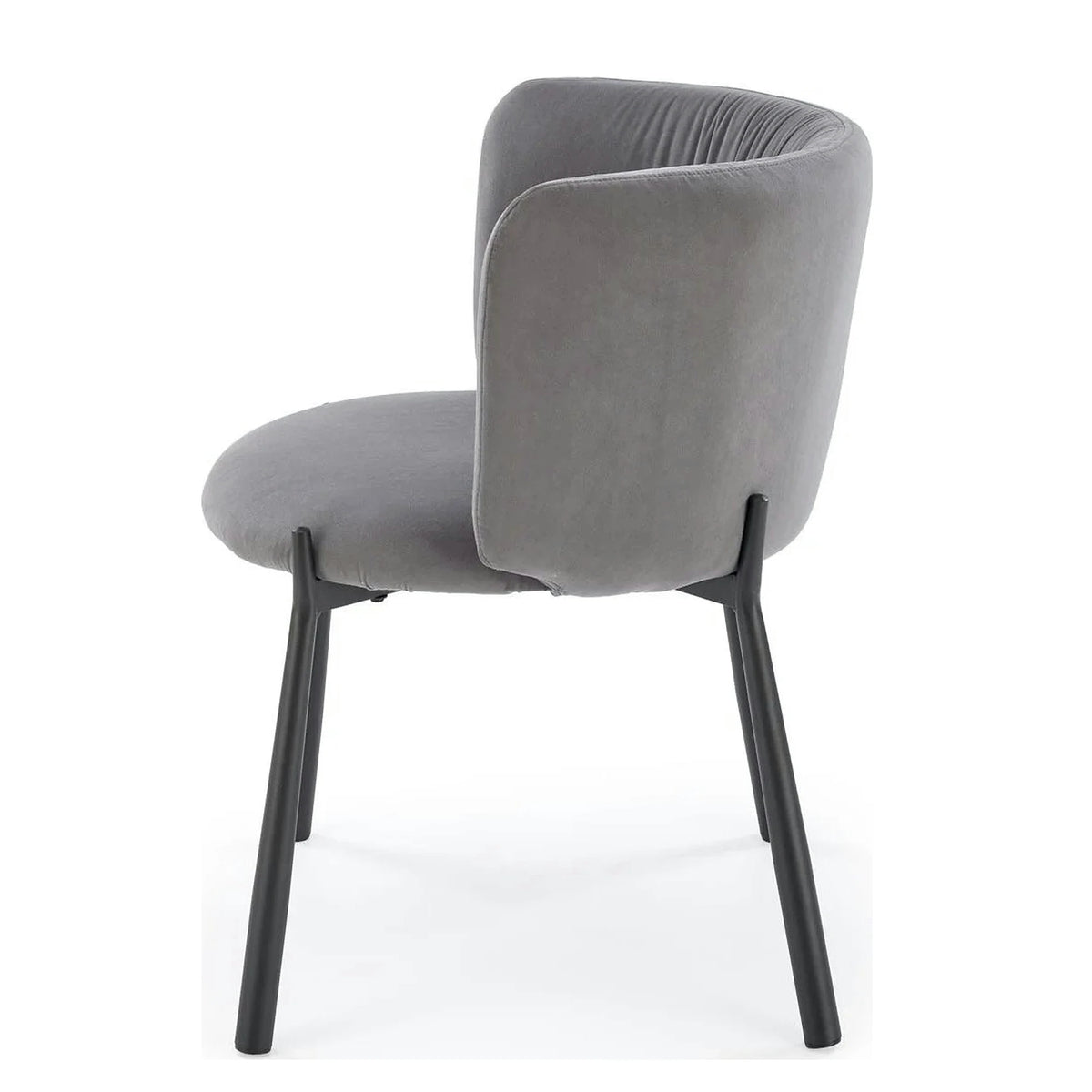 Scaun K531, gri/negru, stofa catifelata/metal, 60x58x76 cm