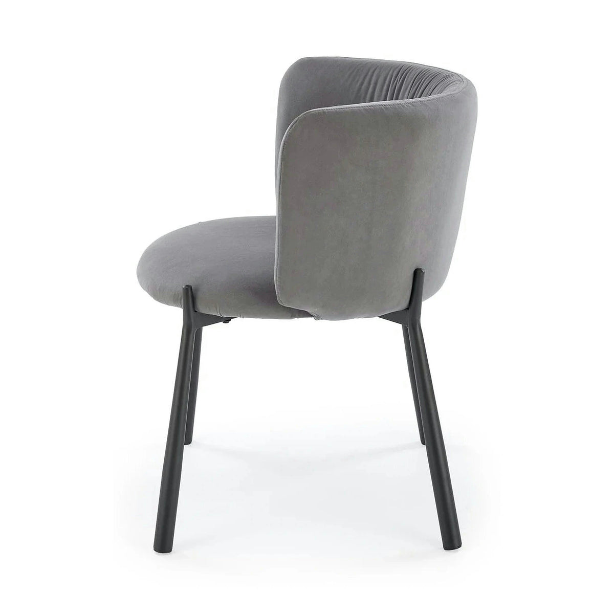 Scaun K531, gri/negru, stofa catifelata/metal, 60x58x76 cm