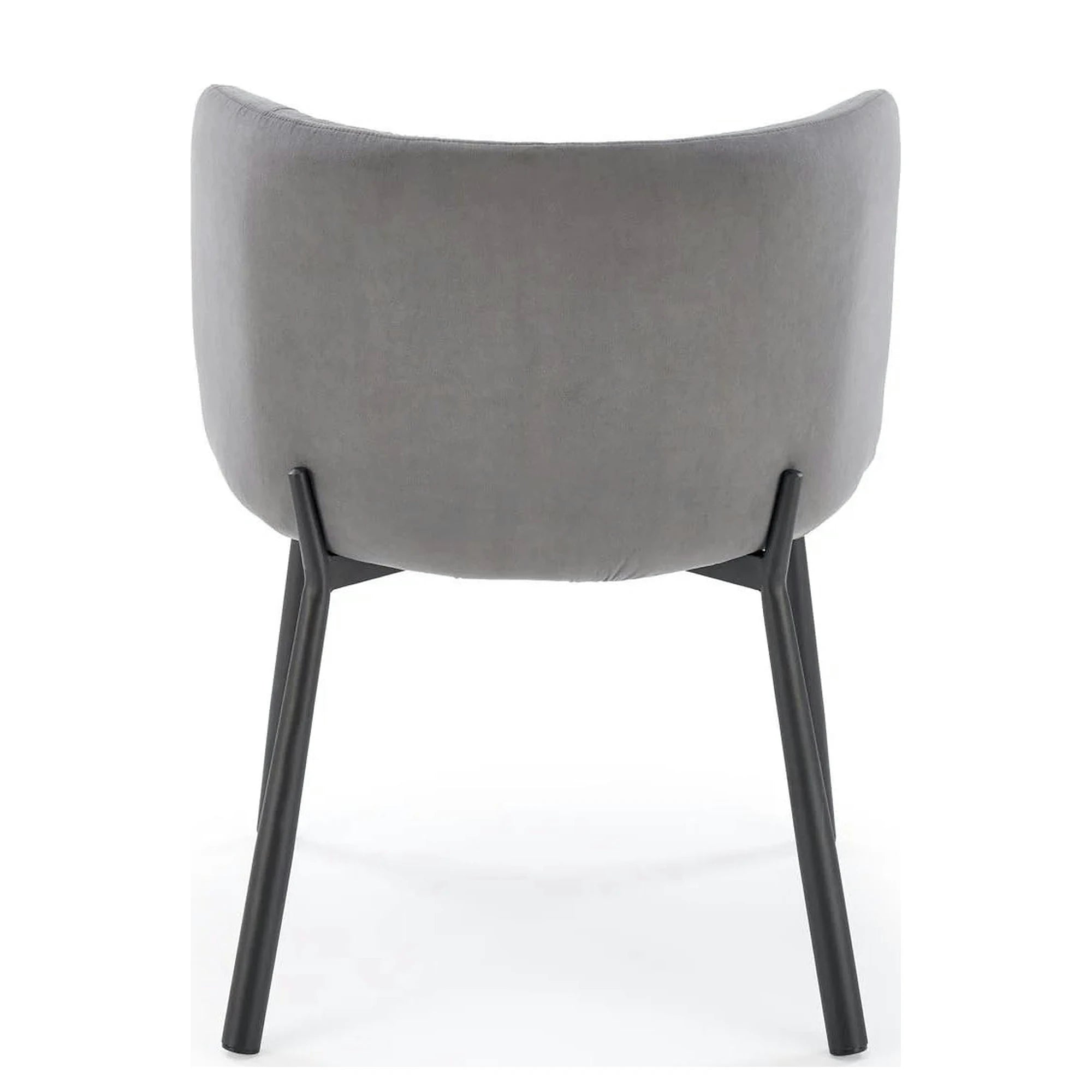 Scaun K531, gri/negru, stofa catifelata/metal, 60x58x76 cm