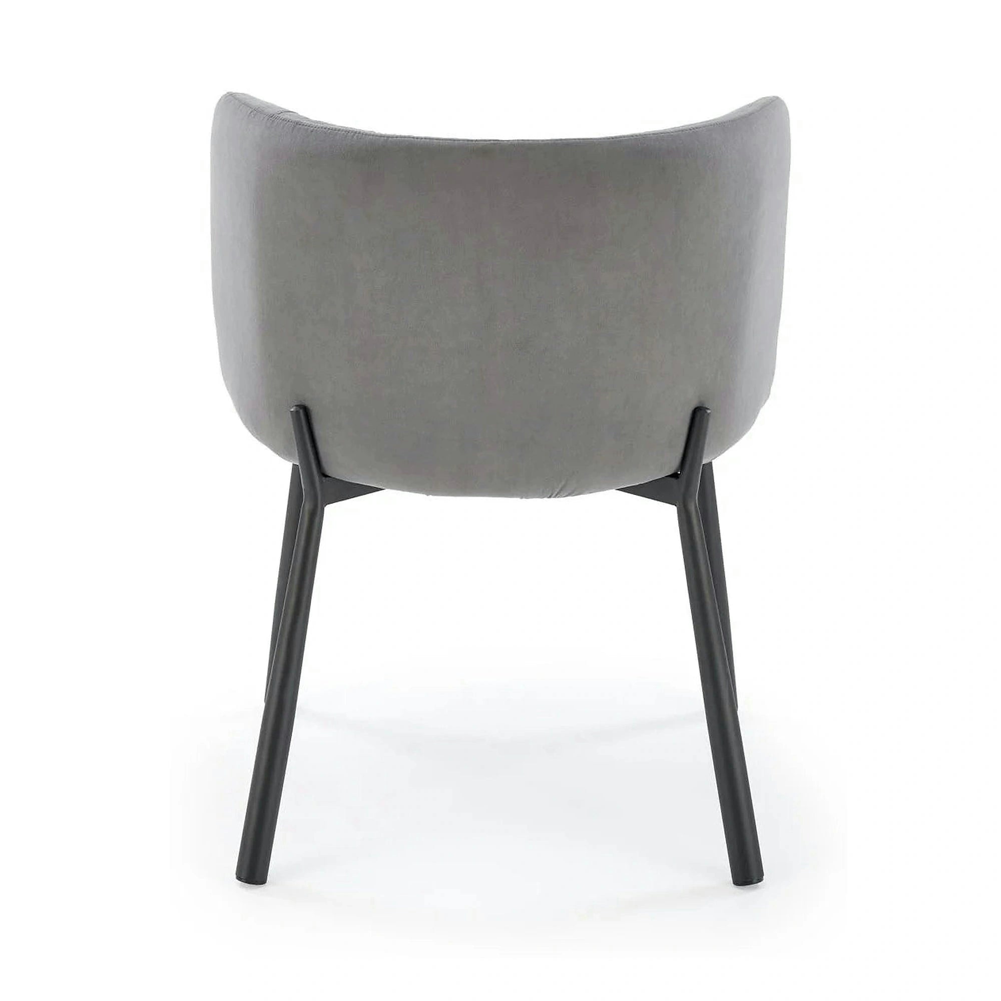 Scaun K531, gri/negru, stofa catifelata/metal, 60x58x76 cm