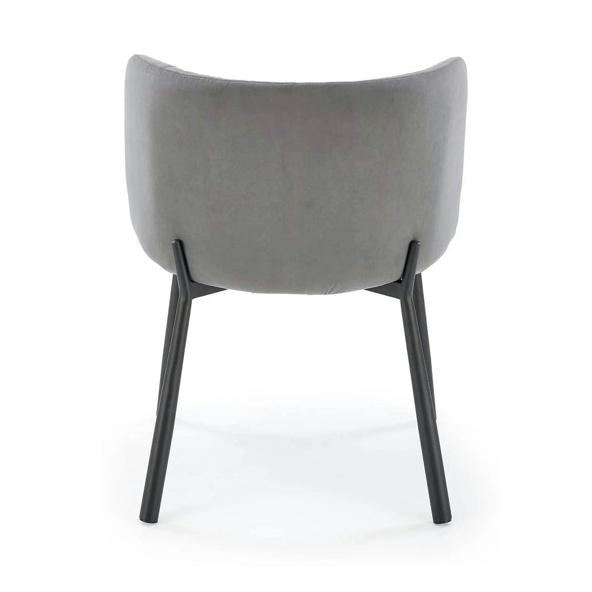 Scaun K531, gri/negru, stofa catifelata/metal, 60x58x76 cm