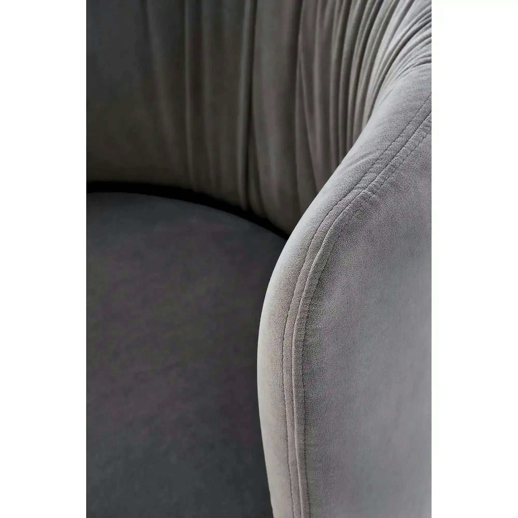 Scaun K531, gri/negru, stofa catifelata/metal, 60x58x76 cm