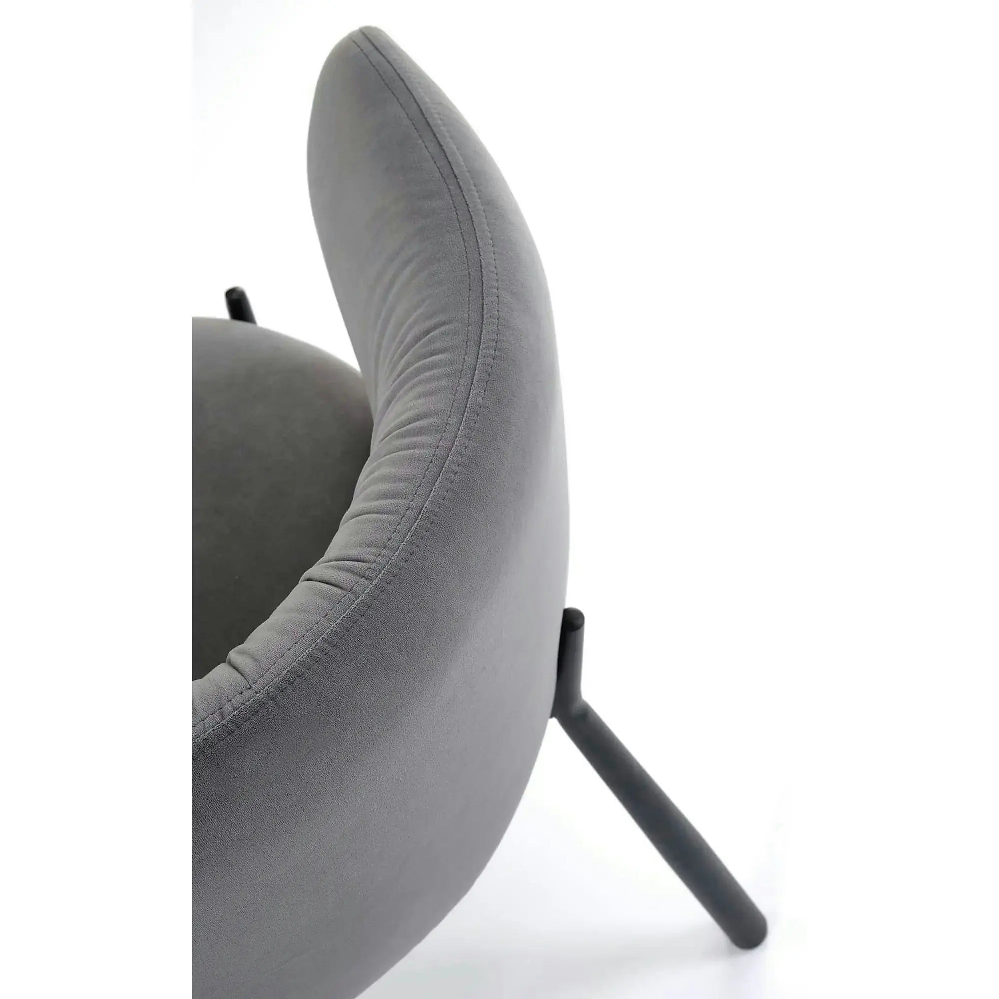 Scaun K531, gri/negru, stofa catifelata/metal, 60x58x76 cm
