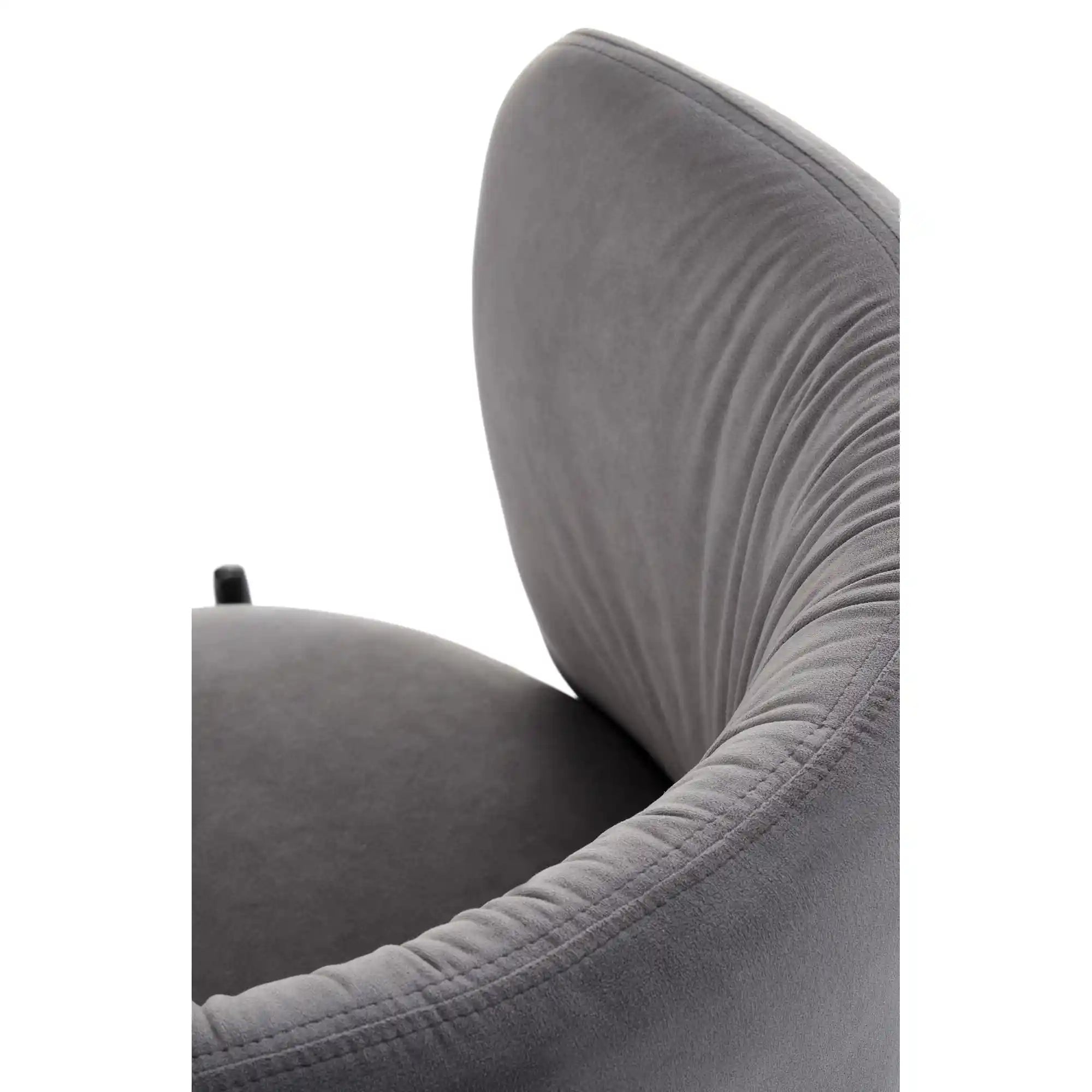 Scaun K531, gri/negru, stofa catifelata/metal, 60x58x76 cm