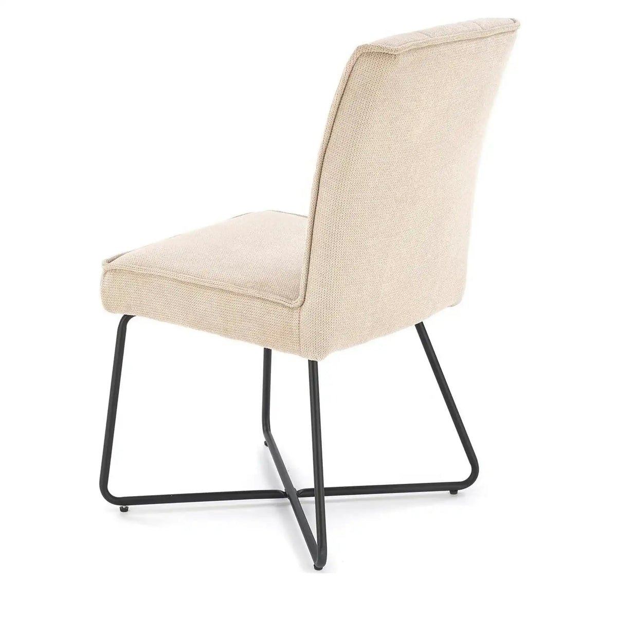 Scaun K534, bej/negru, stofa clasica/metal, 50x60x90 cm