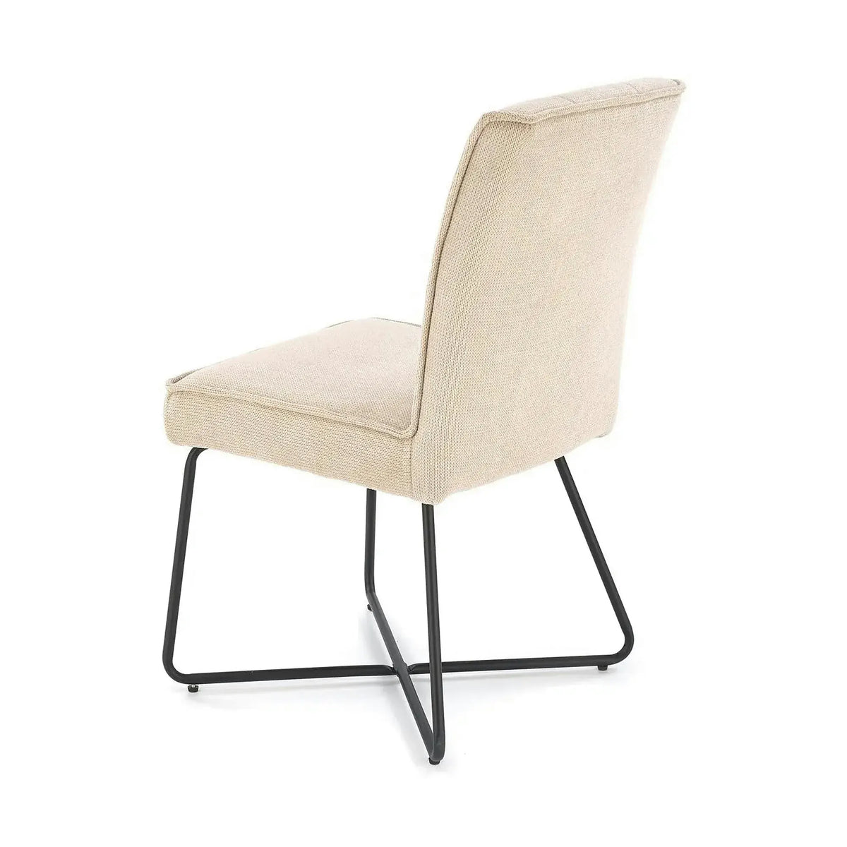 Scaun K534, bej/negru, stofa clasica/metal, 50x60x90 cm
