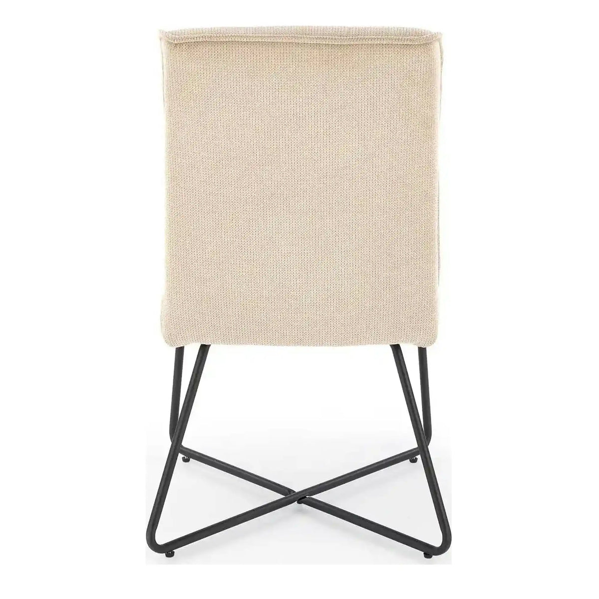 Scaun K534, bej/negru, stofa clasica/metal, 50x60x90 cm