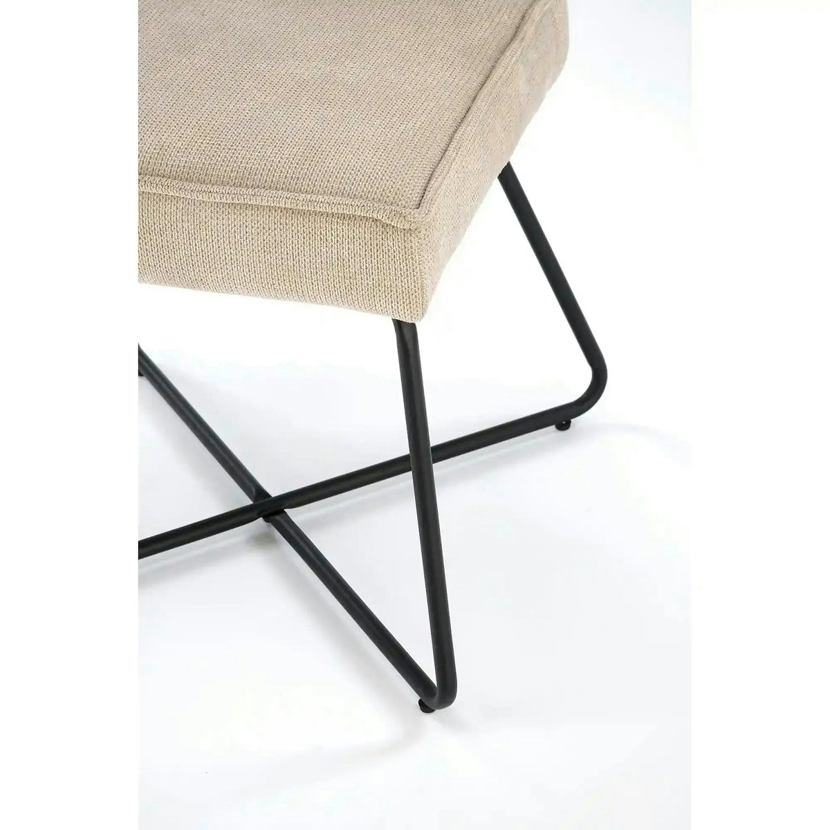 Scaun K534, bej/negru, stofa clasica/metal, 50x60x90 cm