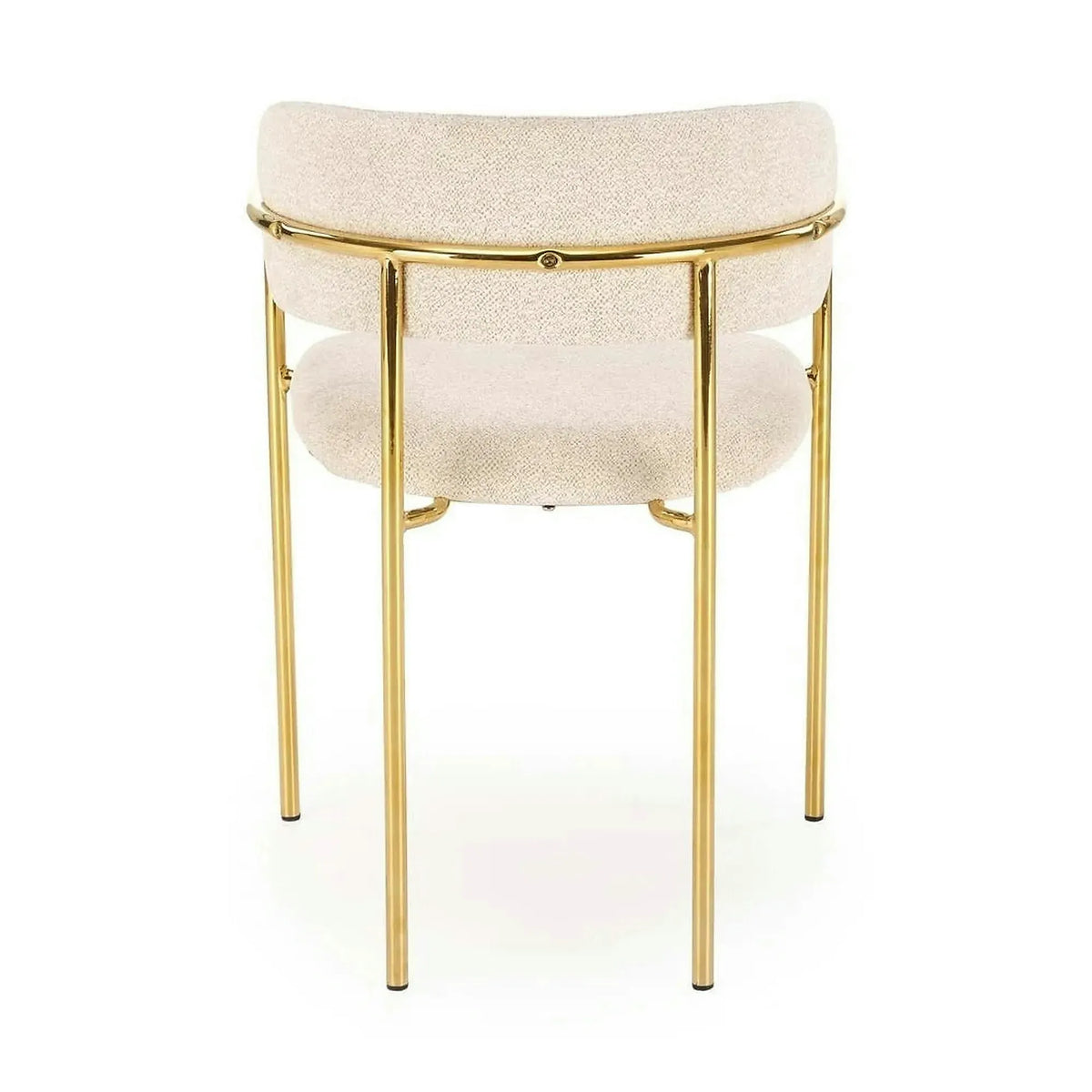 Scaun K537, crem/auriu, stofa clasica/metal, 54x56x76 cm