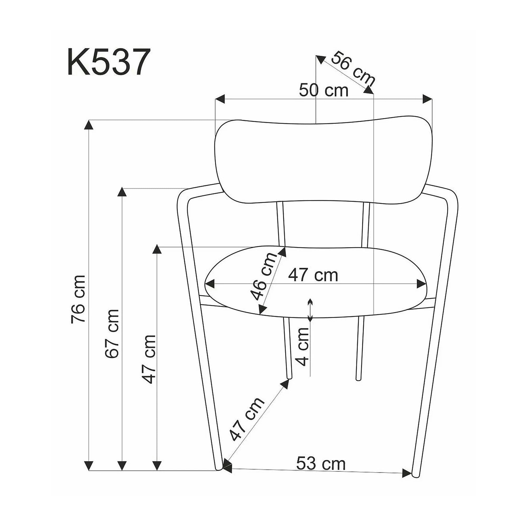 Scaun K537, gri/auriu, stofa clasica/metal, 54x56x76 cm