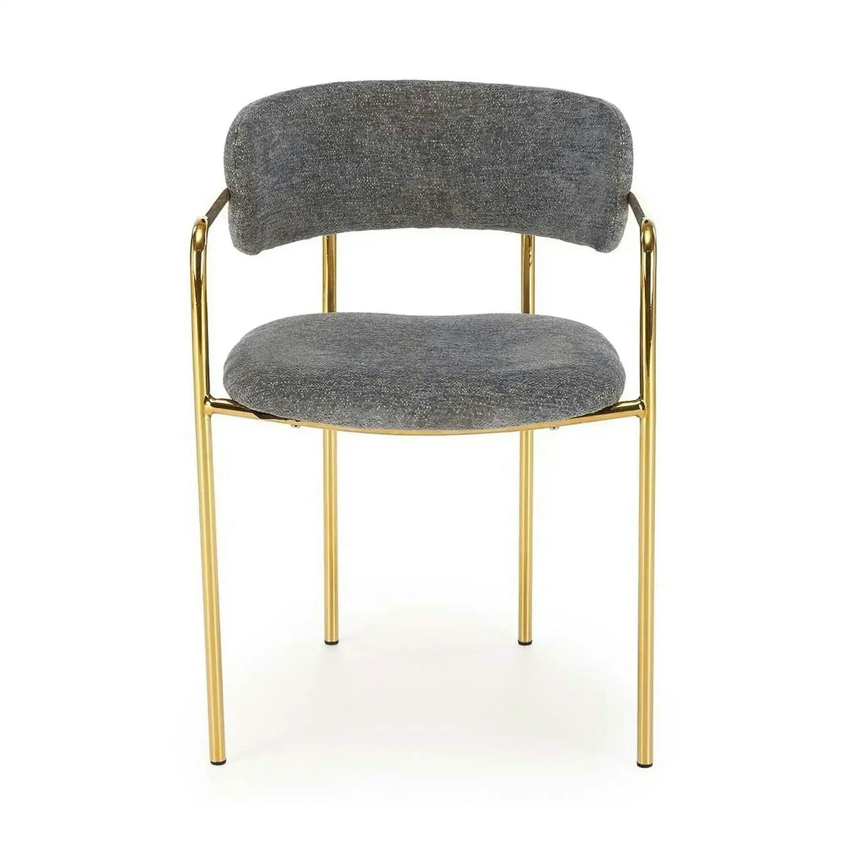 Scaun K537, gri/auriu, stofa clasica/metal, 54x56x76 cm
