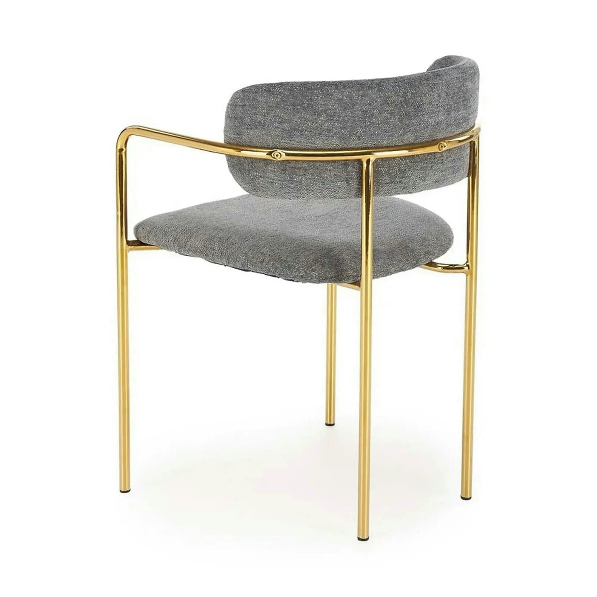 Scaun K537, gri/auriu, stofa clasica/metal, 54x56x76 cm