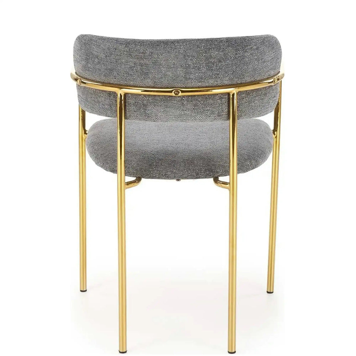 Scaun K537, gri/auriu, stofa clasica/metal, 54x56x76 cm