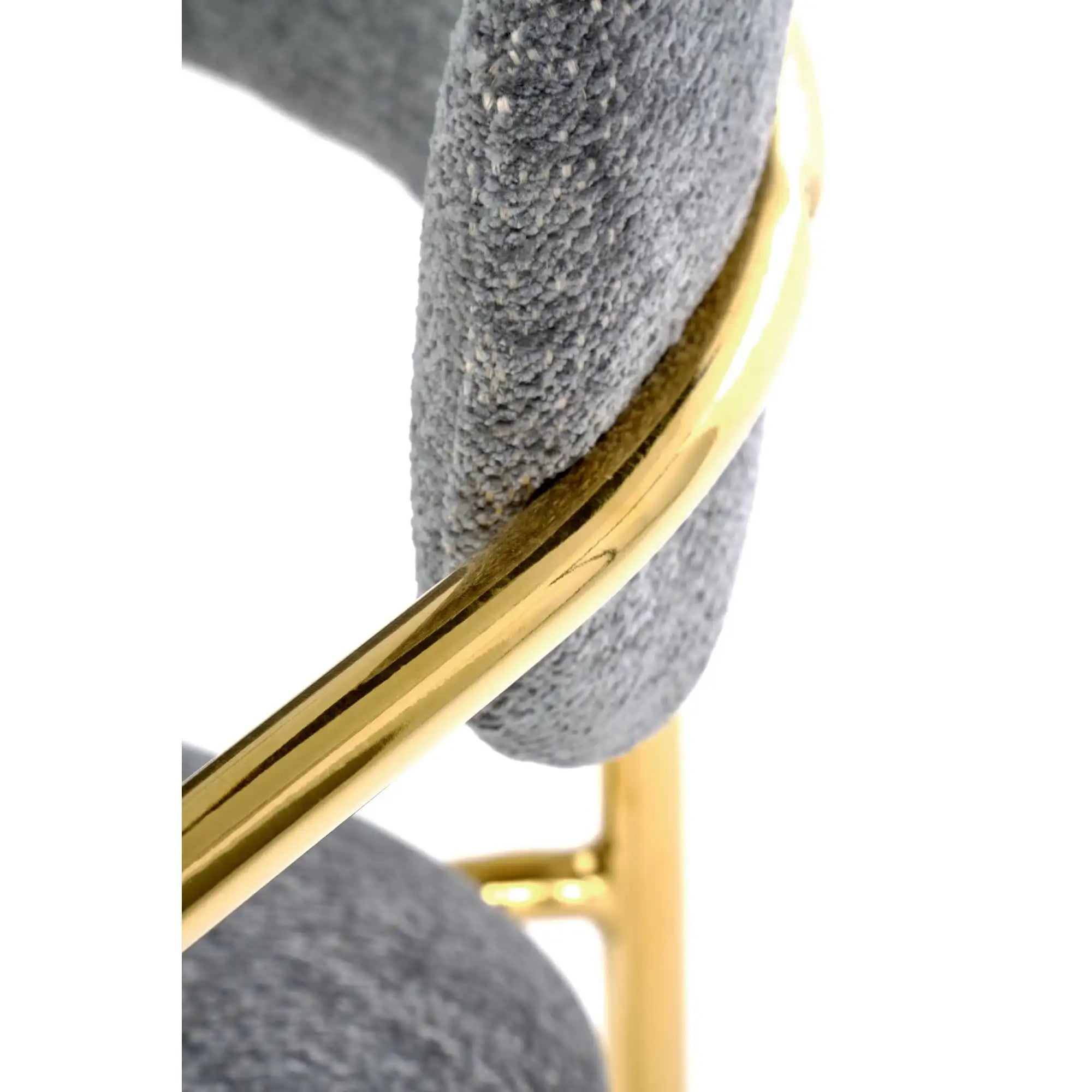 Scaun K537, gri/auriu, stofa clasica/metal, 54x56x76 cm