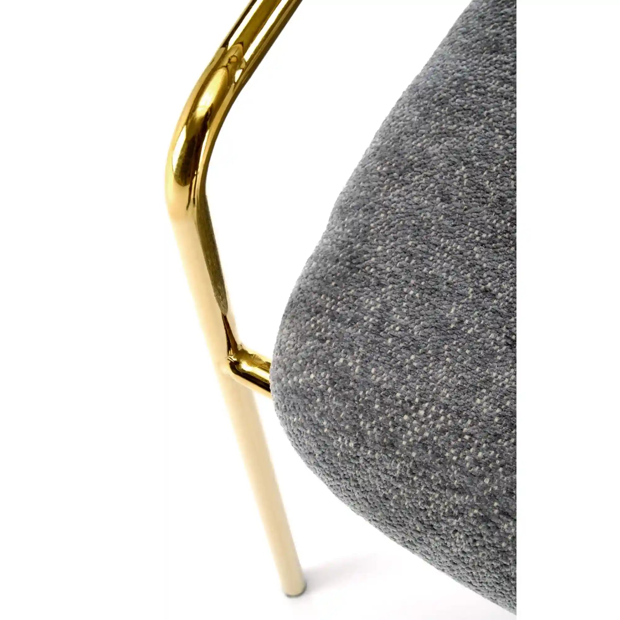 Scaun K537, gri/auriu, stofa clasica/metal, 54x56x76 cm