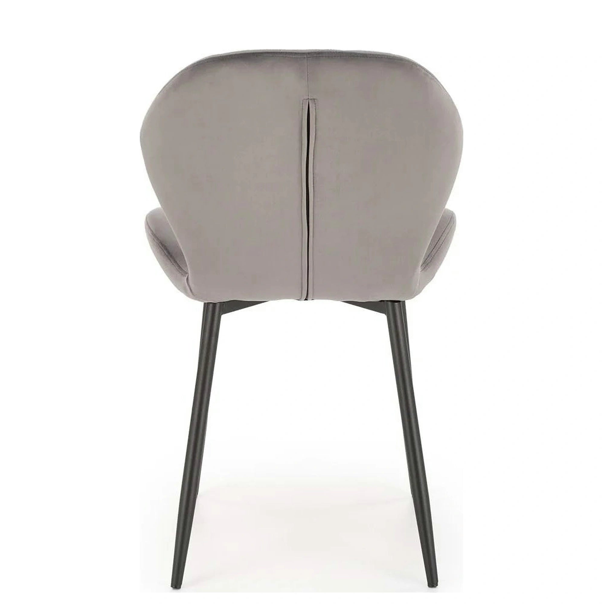 Scaun K538, gri/negru, stofa catifelata/metal, 48x57x85 cm