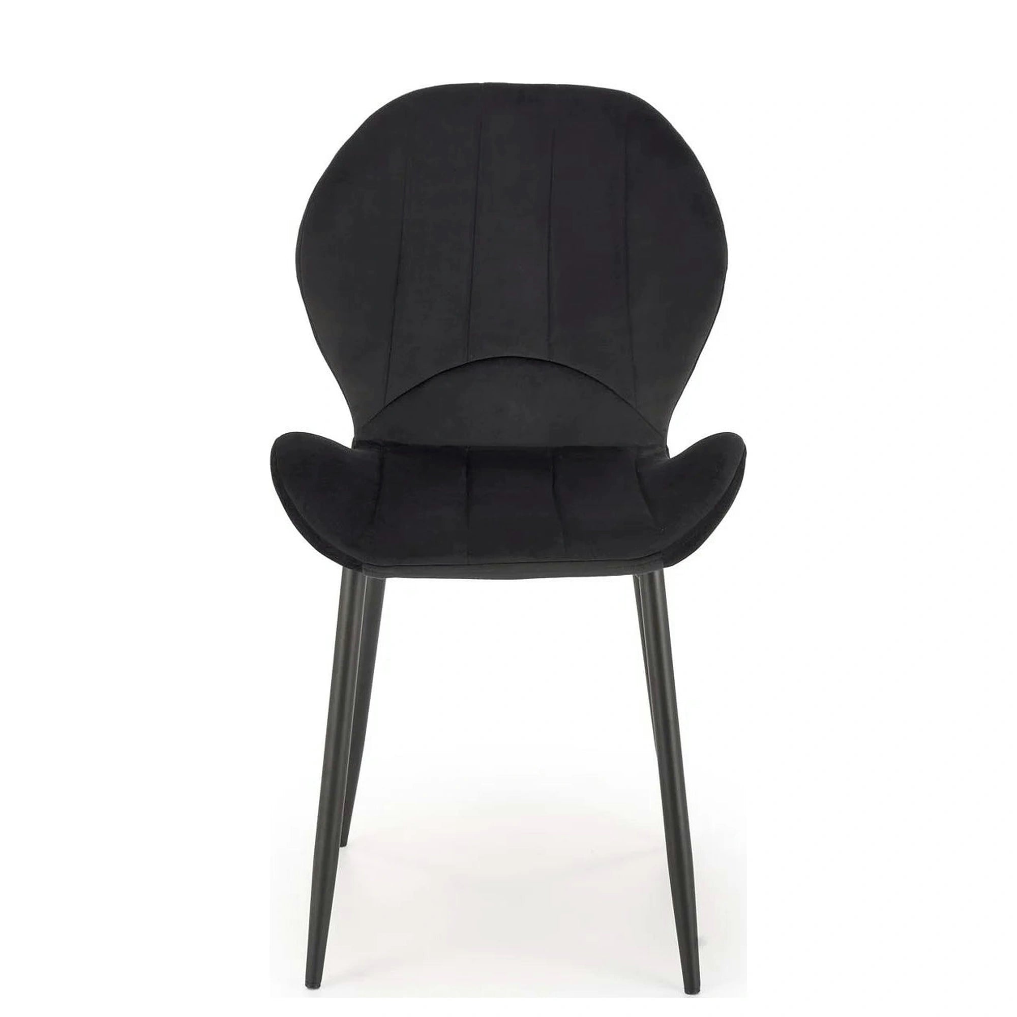 Scaun K538, negru, stofa catifelata/metal, 48x57x85 cm