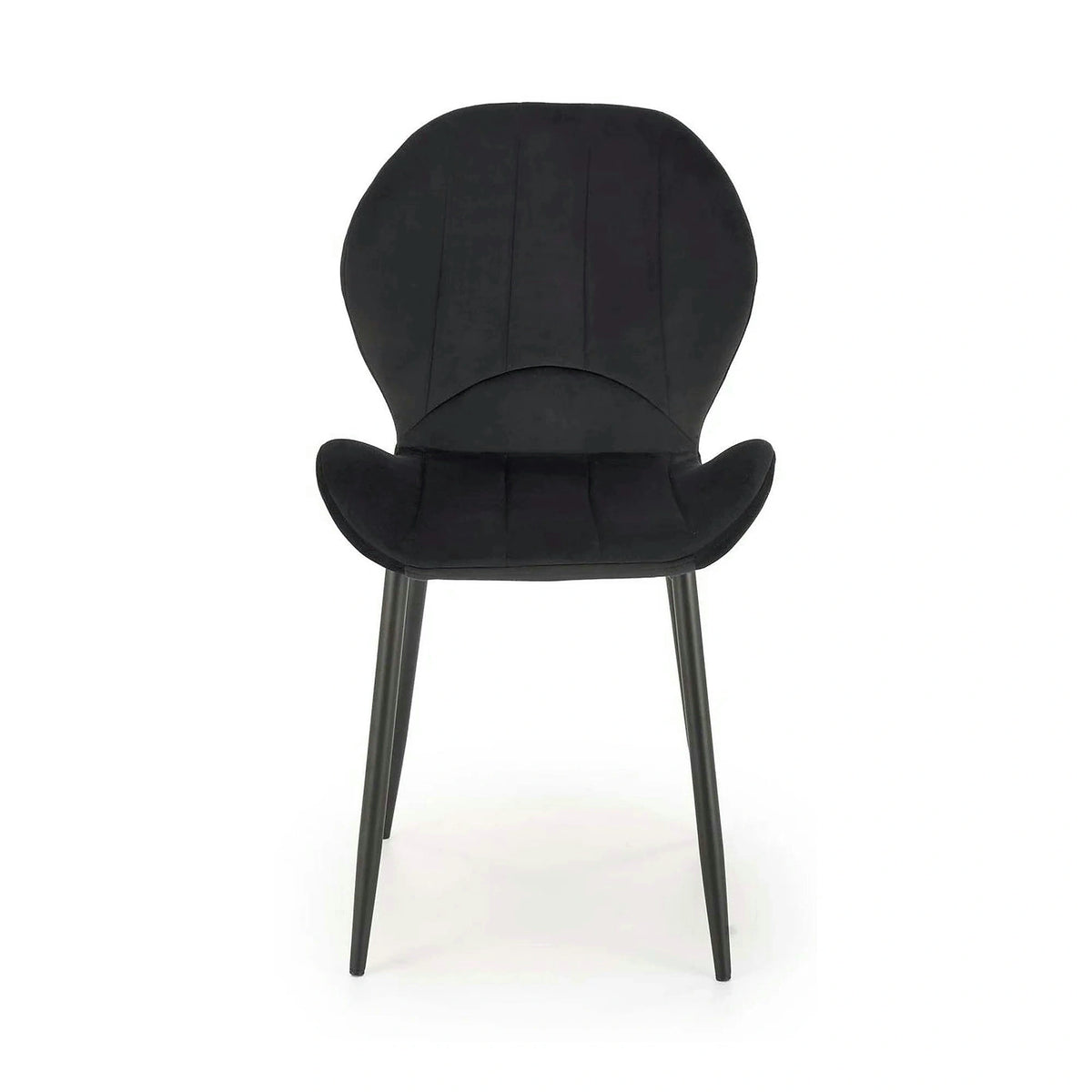 Scaun K538, negru, stofa catifelata/metal, 48x57x85 cm