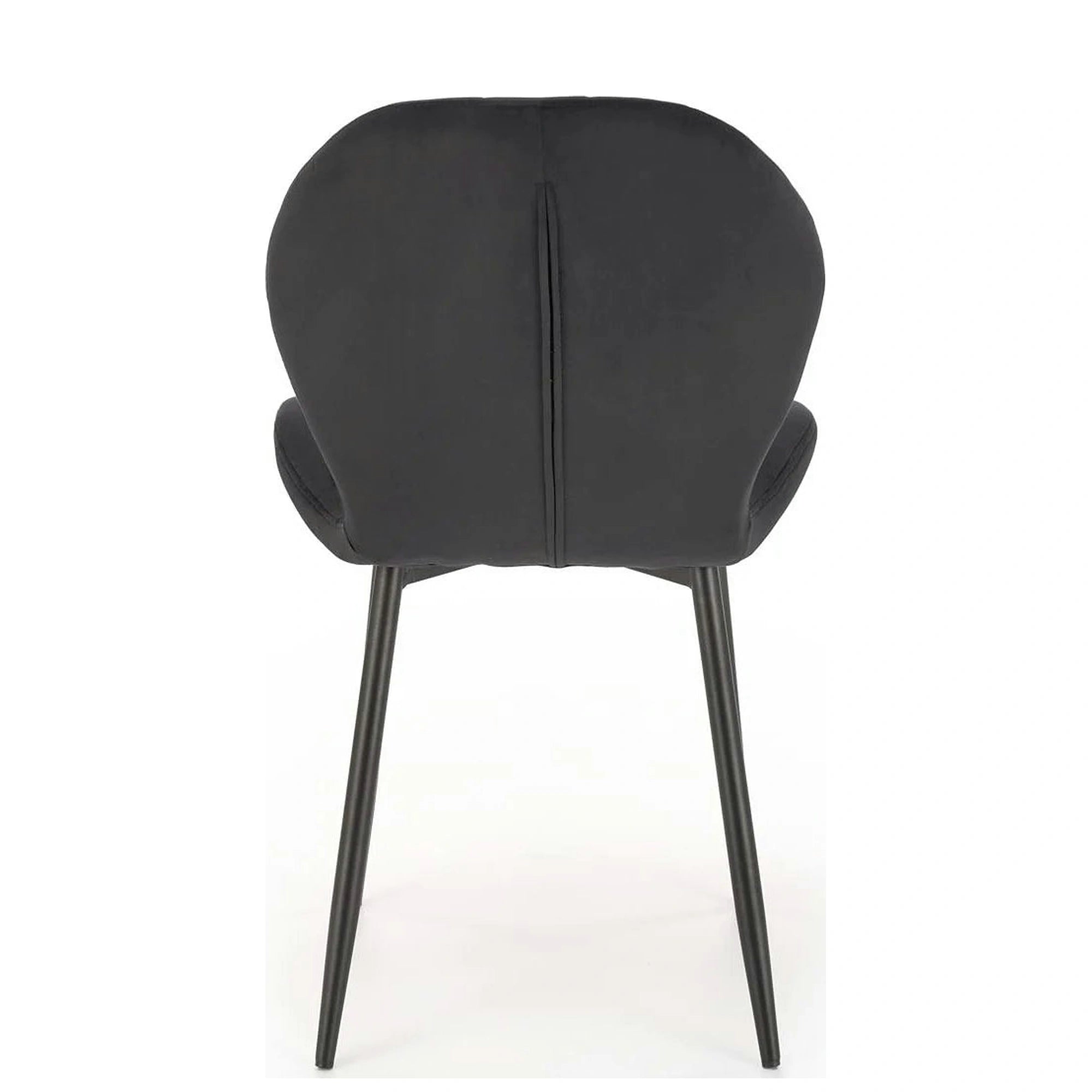 Scaun K538, negru, stofa catifelata/metal, 48x57x85 cm