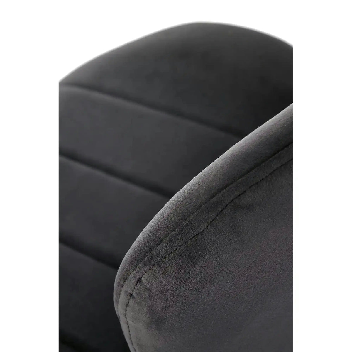 Scaun K538, negru, stofa catifelata/metal, 48x57x85 cm