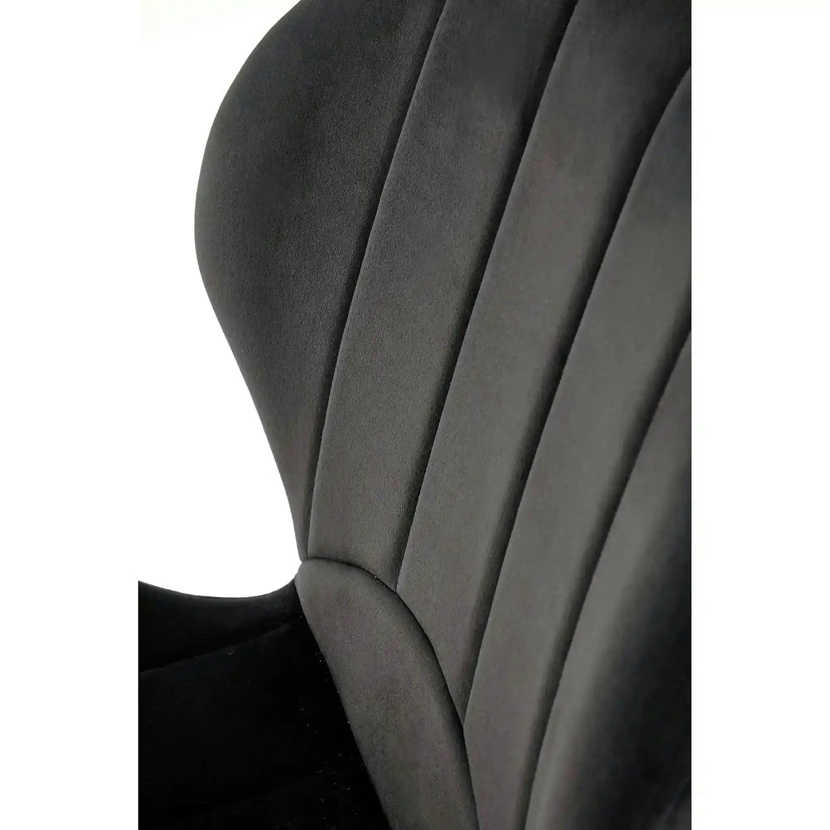 Scaun K538, negru, stofa catifelata/metal, 48x57x85 cm
