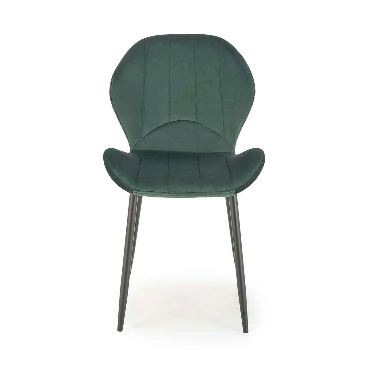 Scaun K538, verde/negru, stofa catifelata/metal, 48x57x85 cm