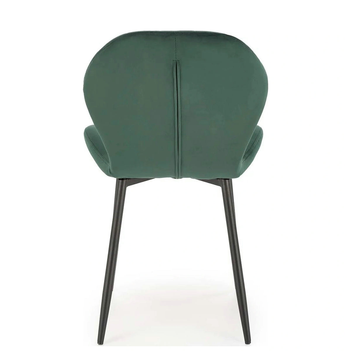 Scaun K538, verde/negru, stofa catifelata/metal, 48x57x85 cm