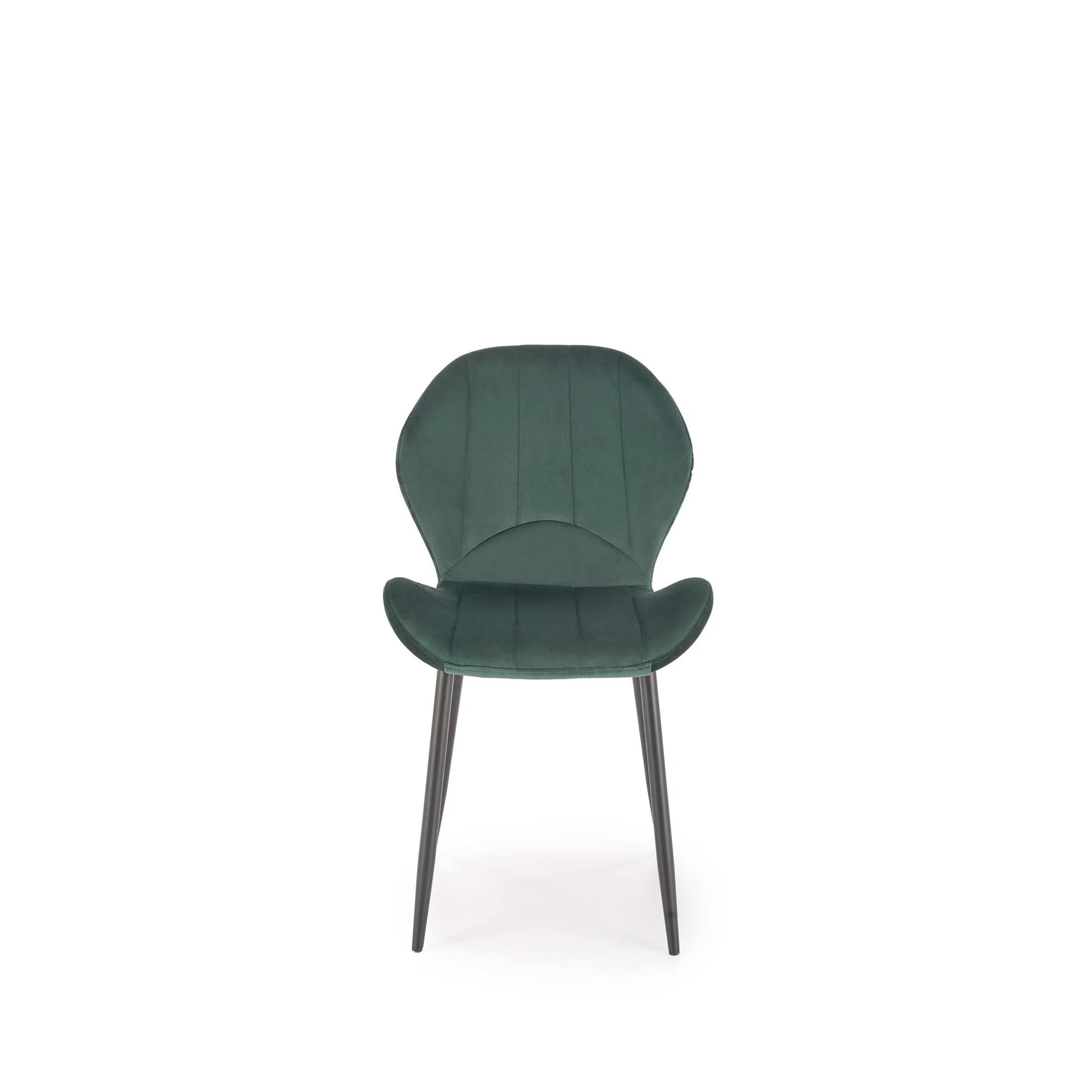 Scaun K538, verde/negru, stofa catifelata/metal, 48x57x85 cm