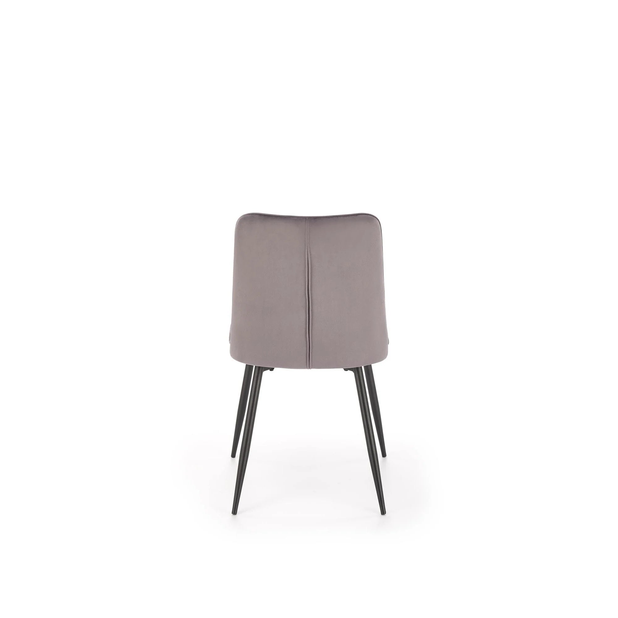 Scaun K539, gri/negru, stofa catifelata/metal, 50x62x84 cm