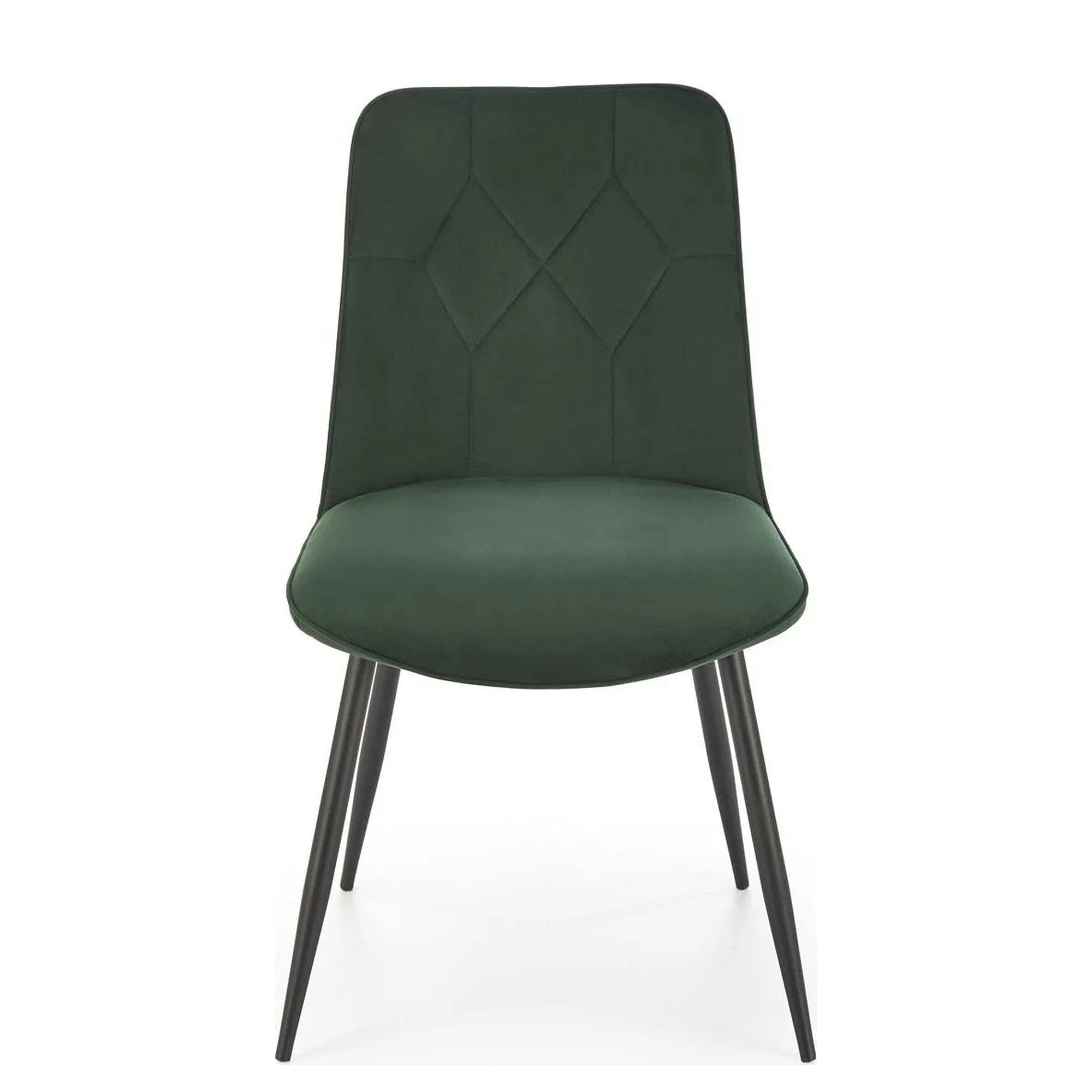 Scaun K539, verde inchis/negru, stofa catifelata/metal, 50x62x84 cm