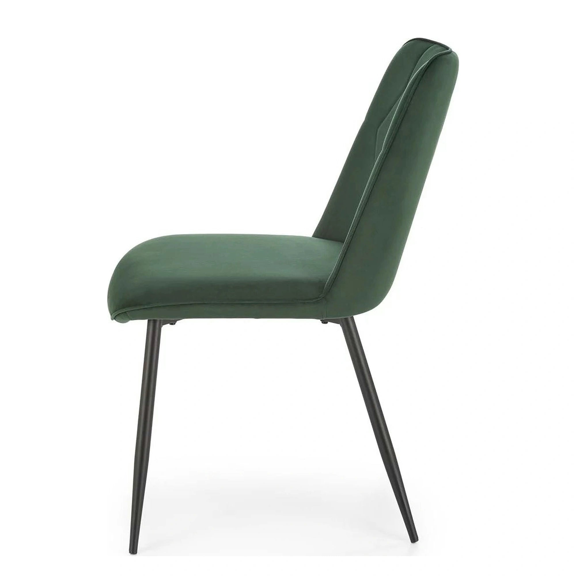 Scaun K539, verde inchis/negru, stofa catifelata/metal, 50x62x84 cm