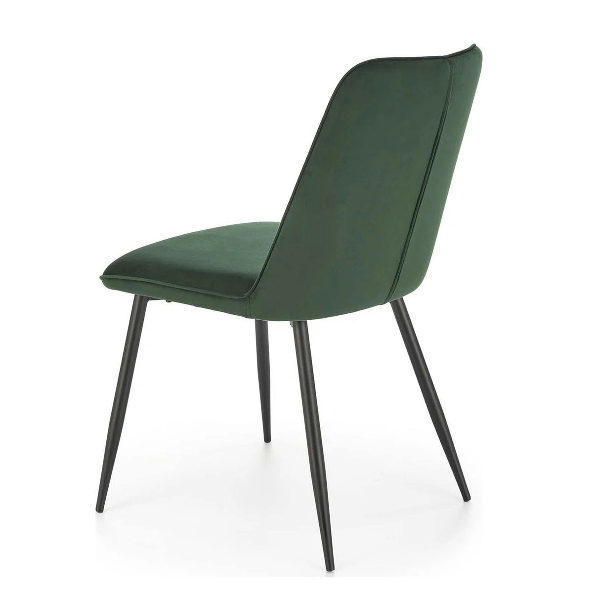 Scaun K539, verde inchis/negru, stofa catifelata/metal, 50x62x84 cm