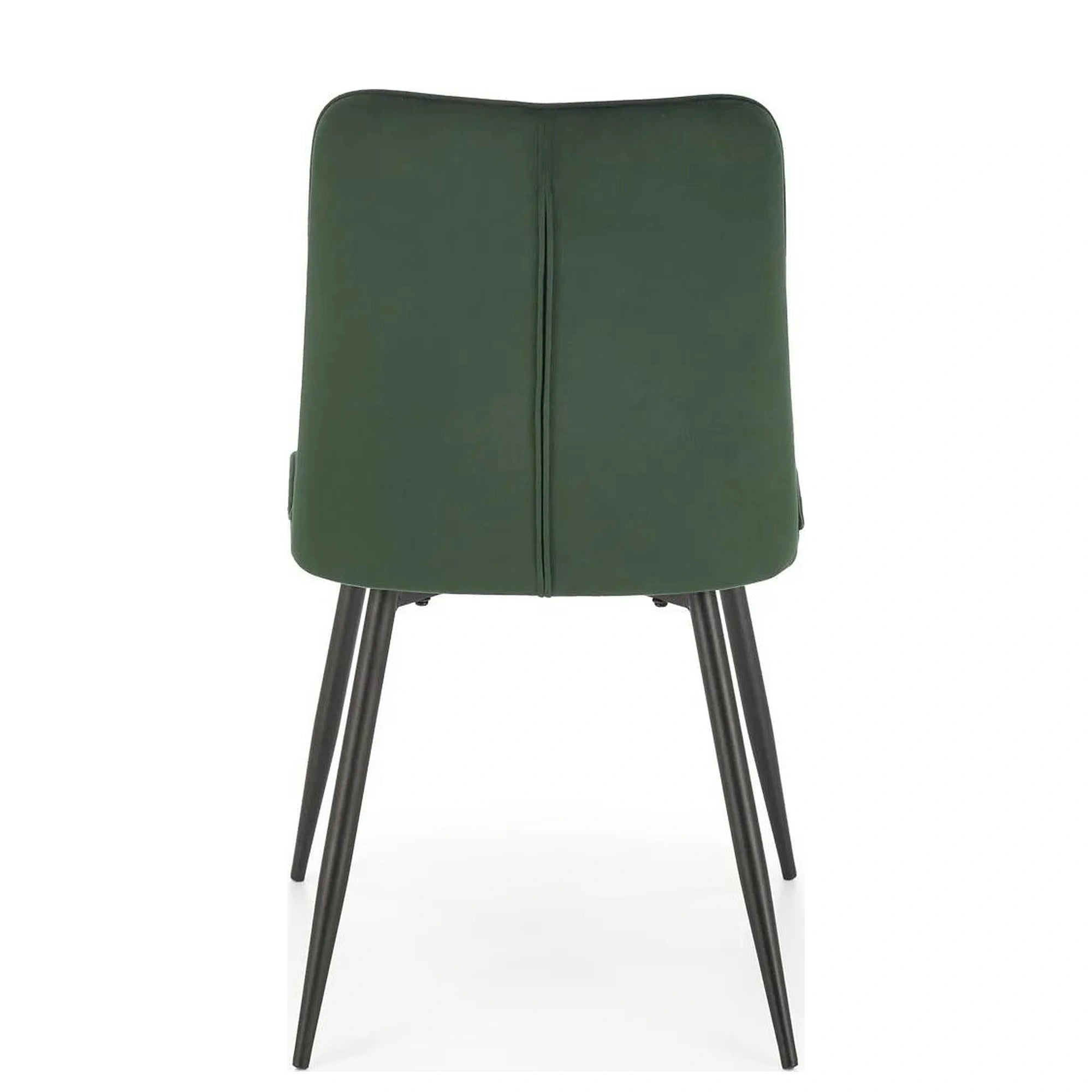 Scaun K539, verde inchis/negru, stofa catifelata/metal, 50x62x84 cm