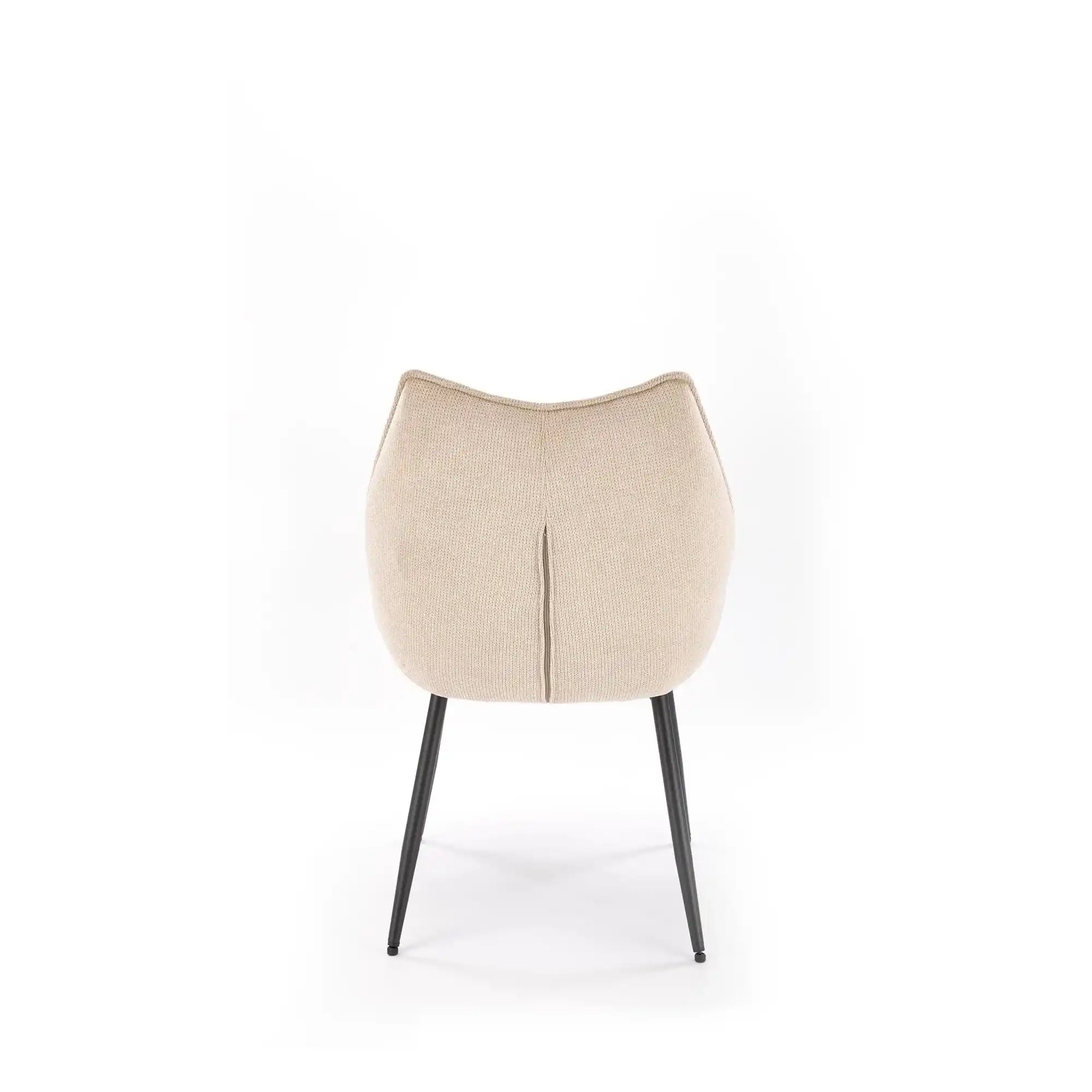 Scaun K543, bej/negru, stofa clasica/metal, 55x60x87 cm