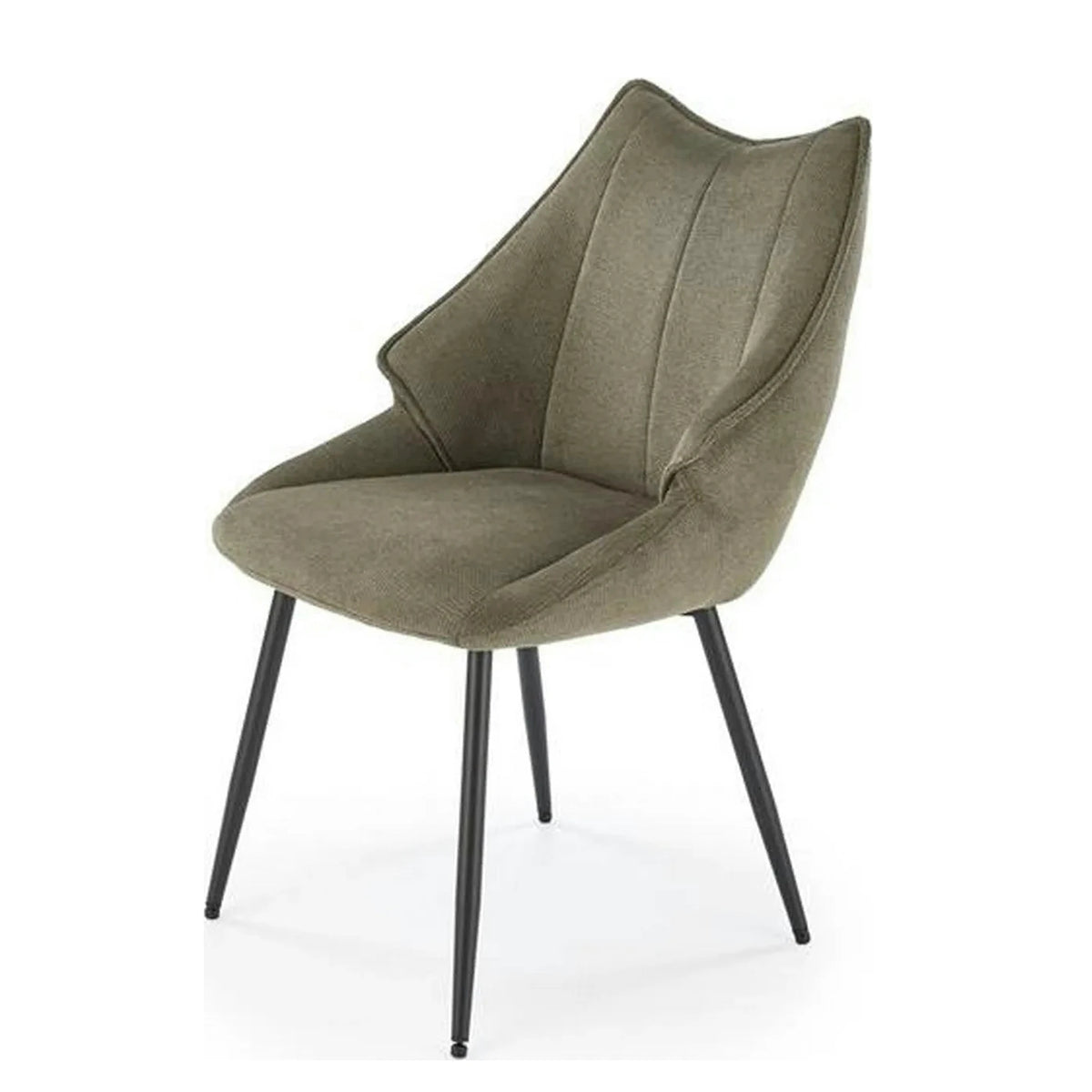 Scaun K543, verde/negru, stofa clasica/metal, 55x60x87 cm