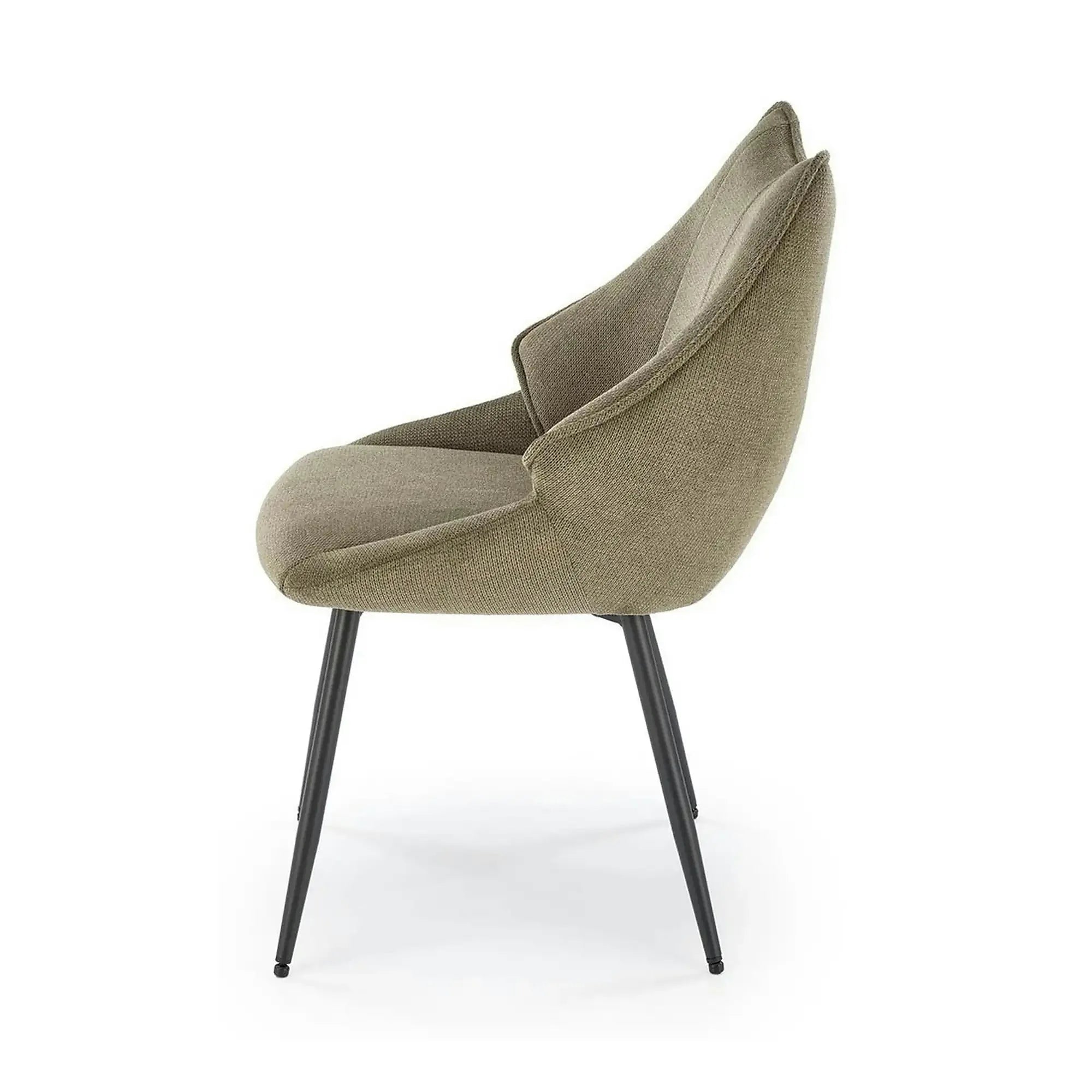 Scaun K543, verde/negru, stofa clasica/metal, 55x60x87 cm