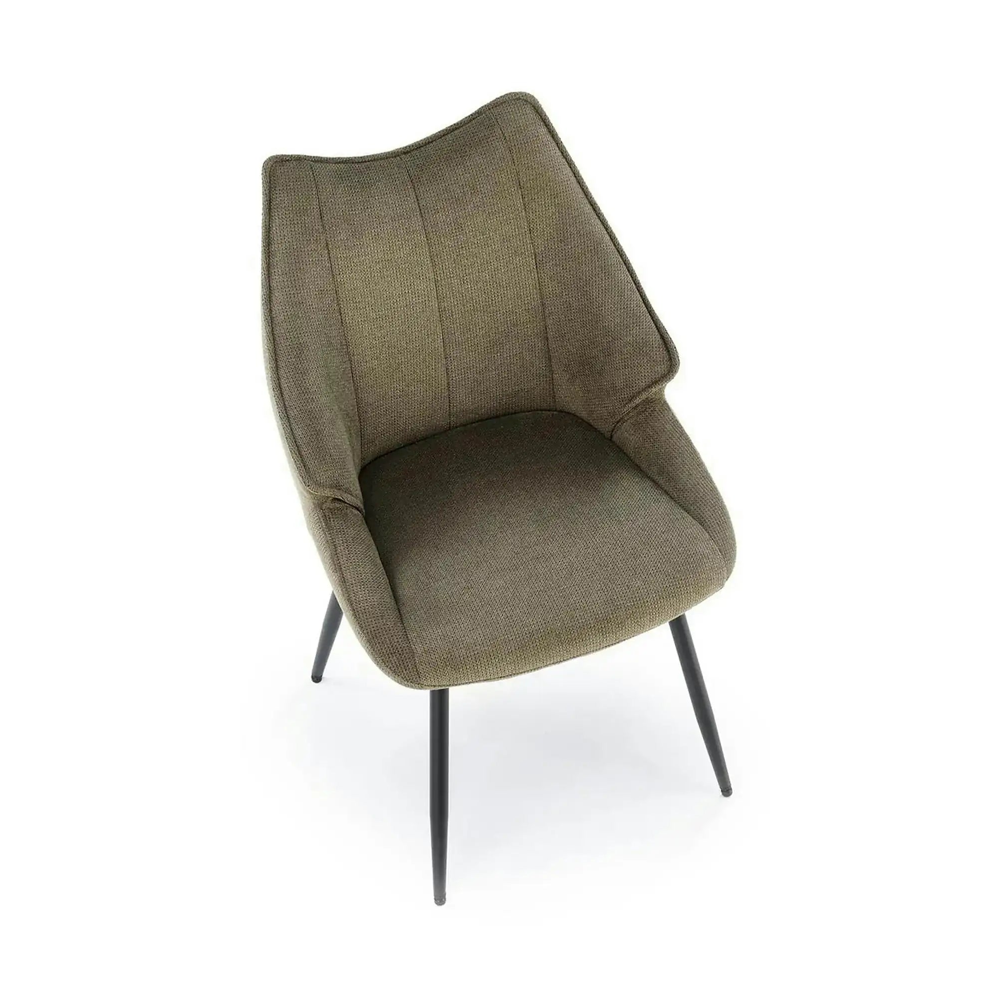 Scaun K543, verde/negru, stofa clasica/metal, 55x60x87 cm
