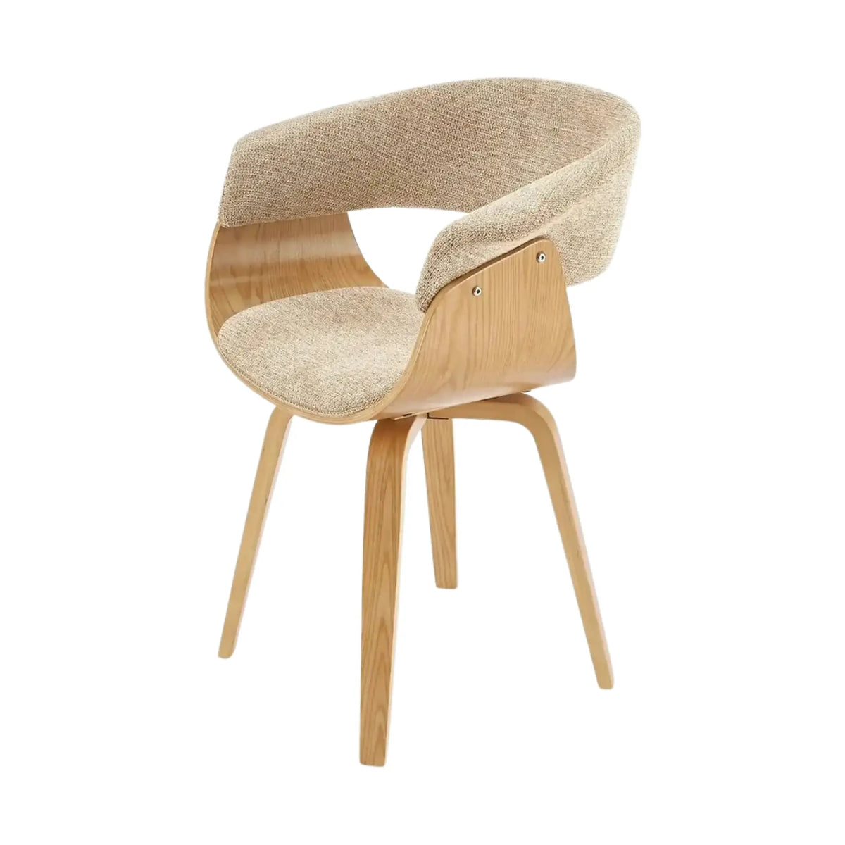 Scaun K545, bej/stejar, stofa clasica/placaj, 63x53x83 cm