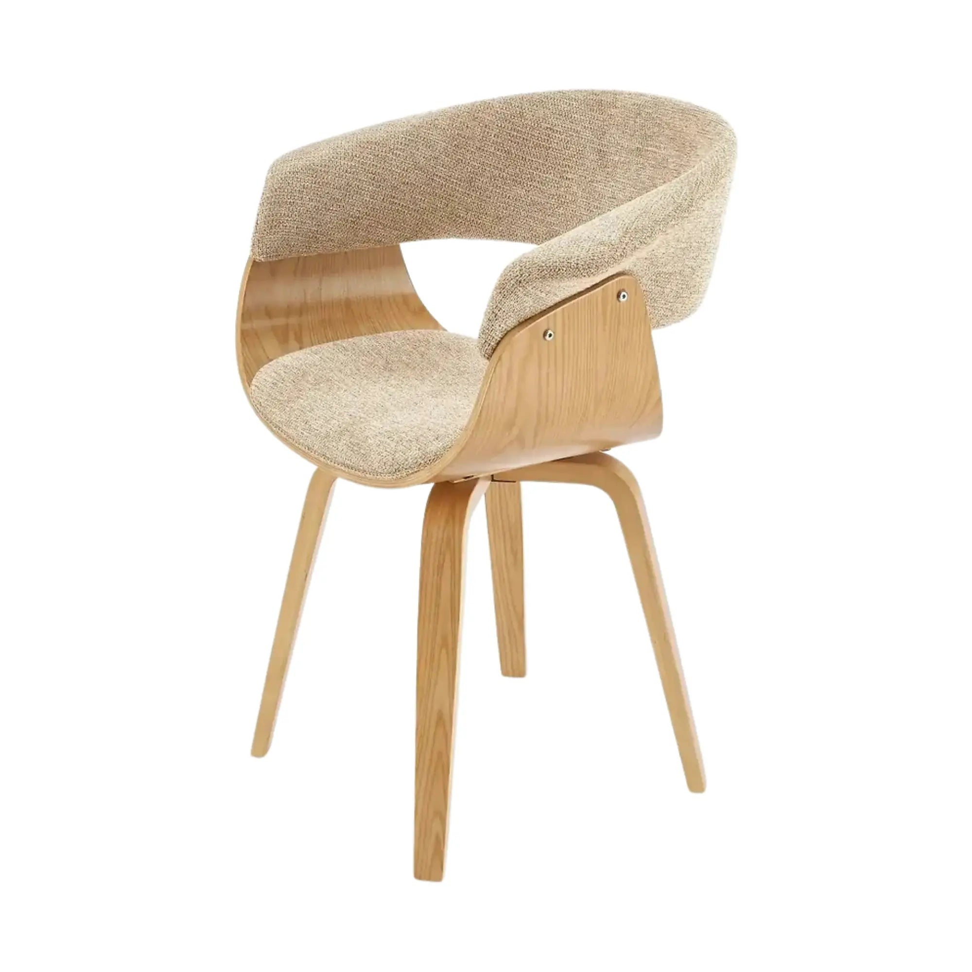 Scaun K545, bej/stejar, stofa clasica/placaj, 63x53x83 cm