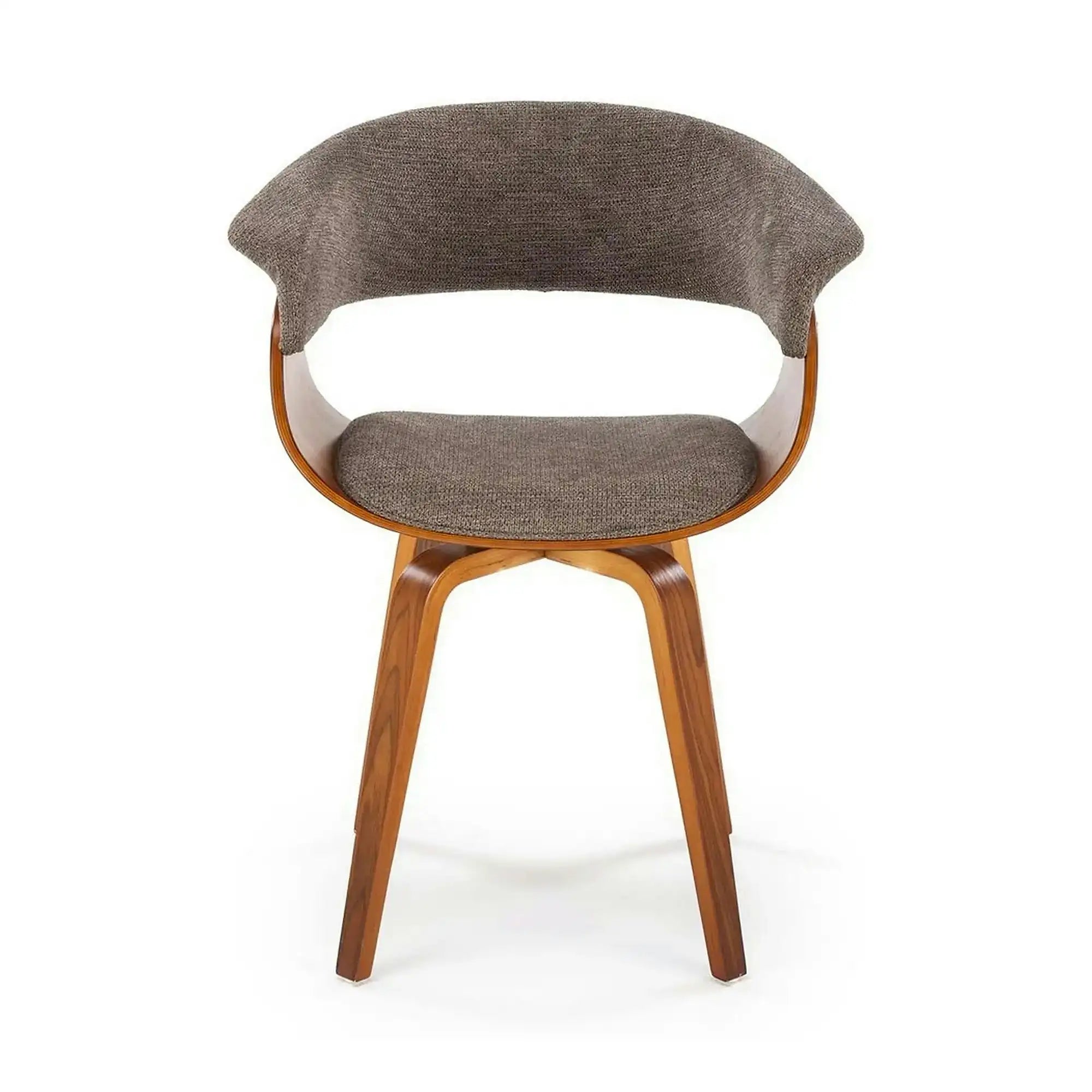 Scaun K545, gri/nuc, stofa clasica/placaj, 63x53x83 cm