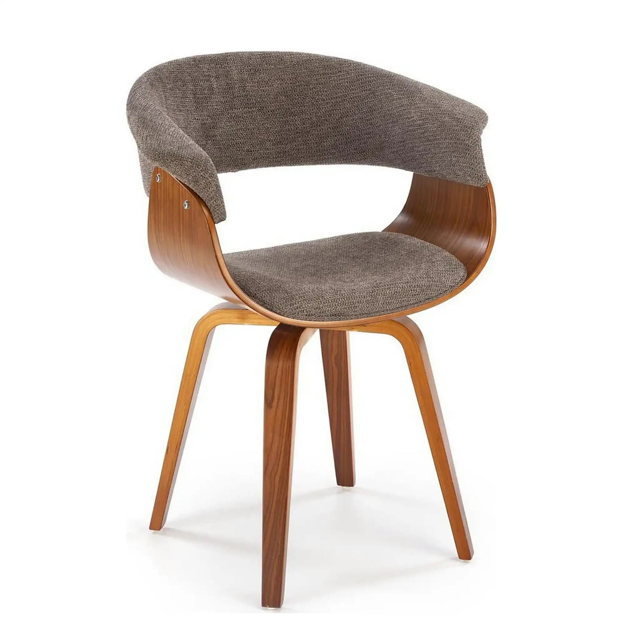 Scaun K545, gri/nuc, stofa clasica/placaj, 63x53x83 cm