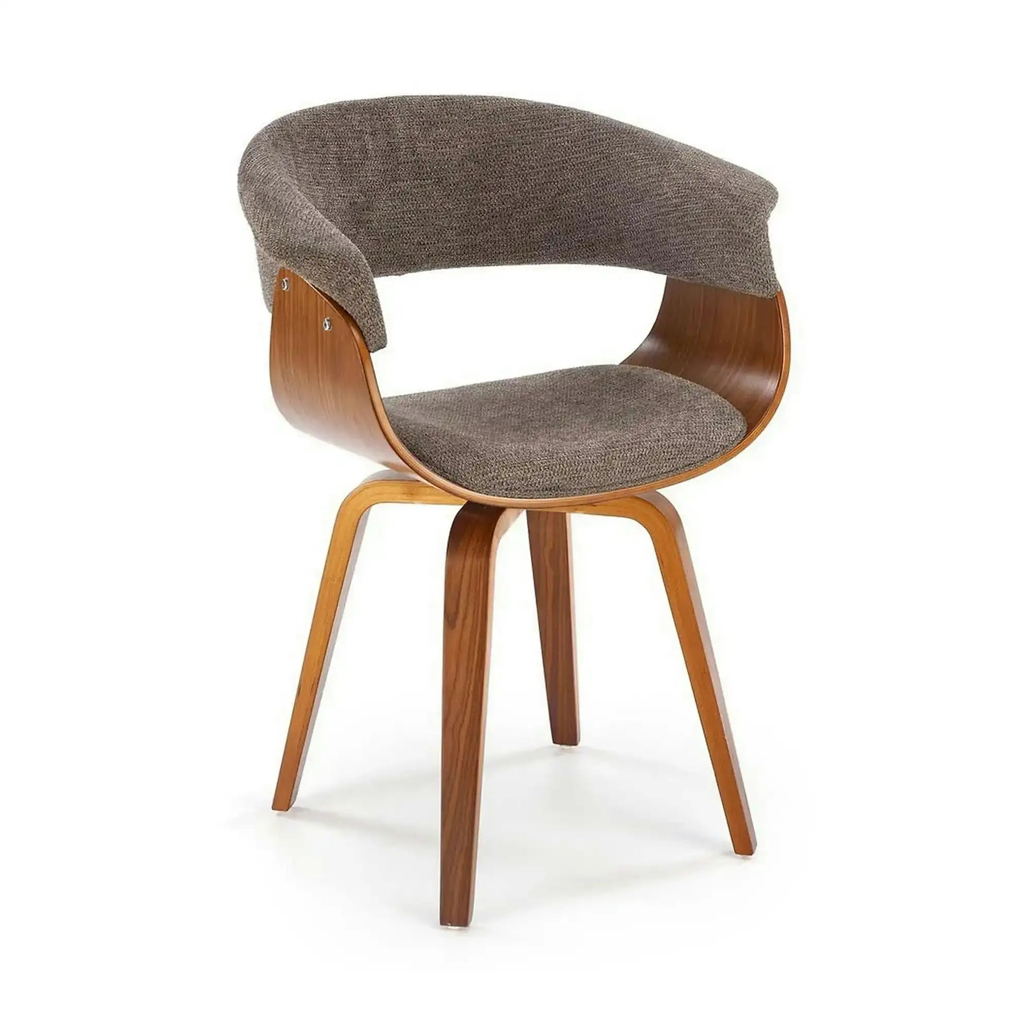 Scaun K545, gri/nuc, stofa clasica/placaj, 63x53x83 cm