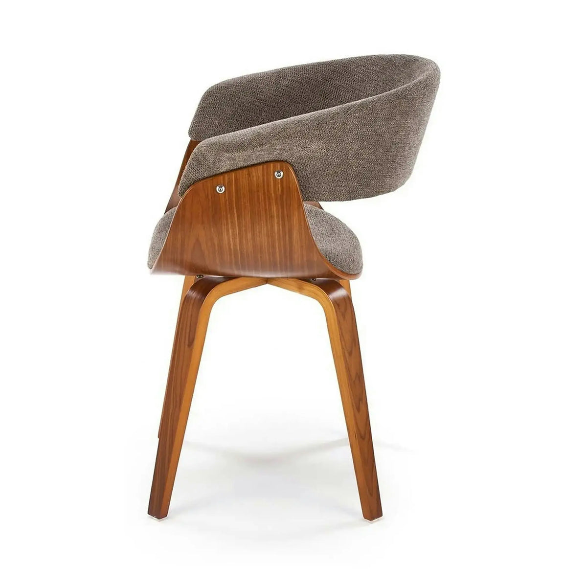 Scaun K545, gri/nuc, stofa clasica/placaj, 63x53x83 cm