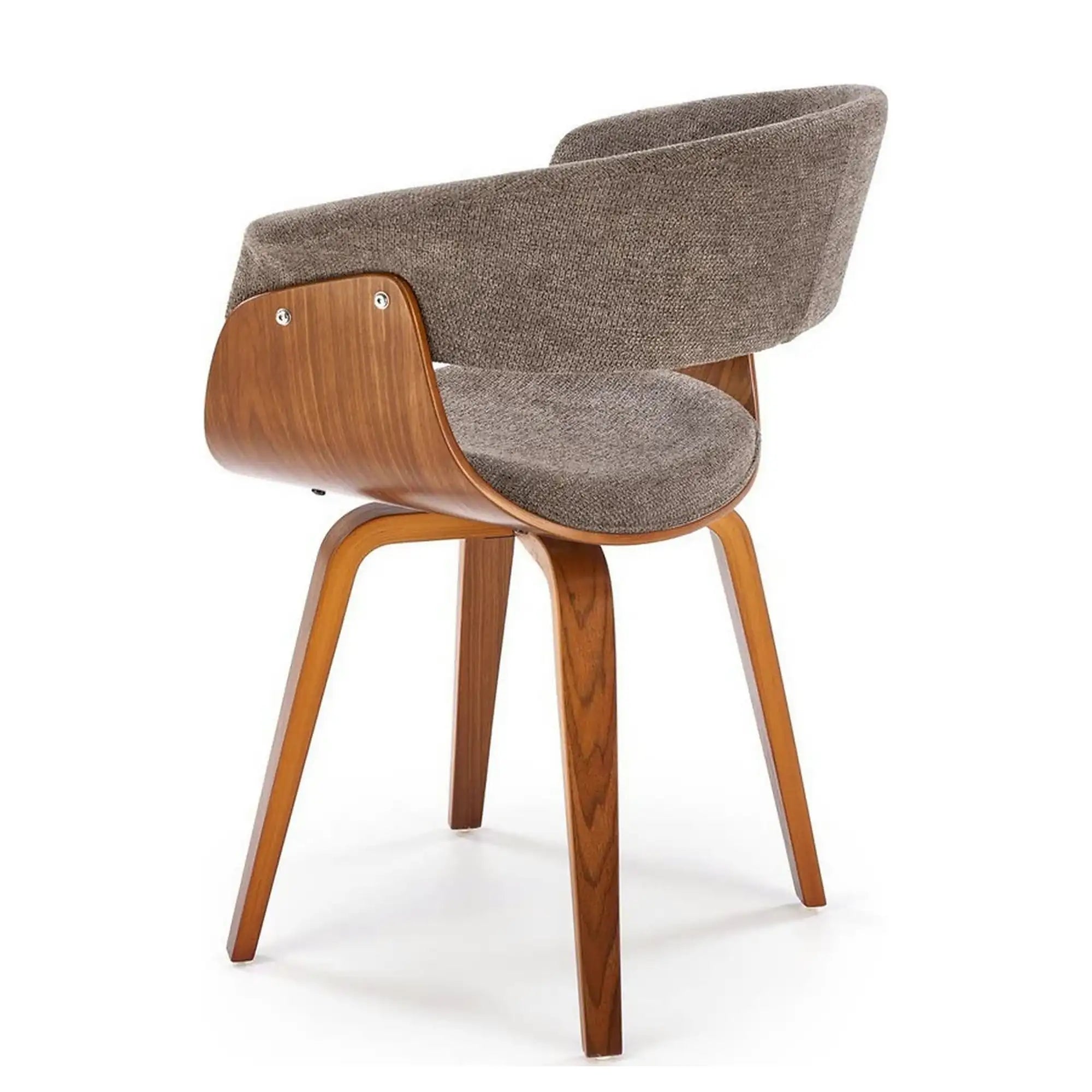 Scaun K545, gri/nuc, stofa clasica/placaj, 63x53x83 cm